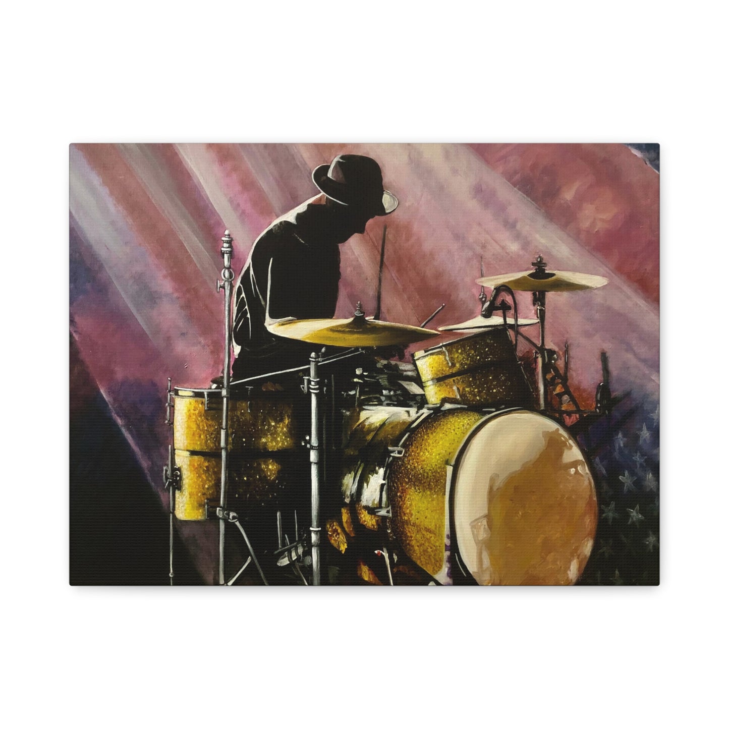Matte Canvas, Stretched, 1.25", Drummer, Artwork, Soul Music Collection