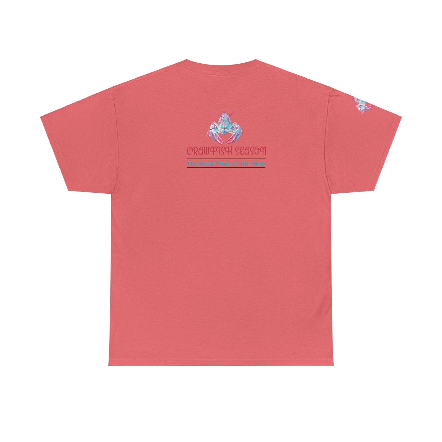 Unisex Heavy Cotton Tee, Abstract Girly Girl's Crawfish Season, Life on the Bayou Collection