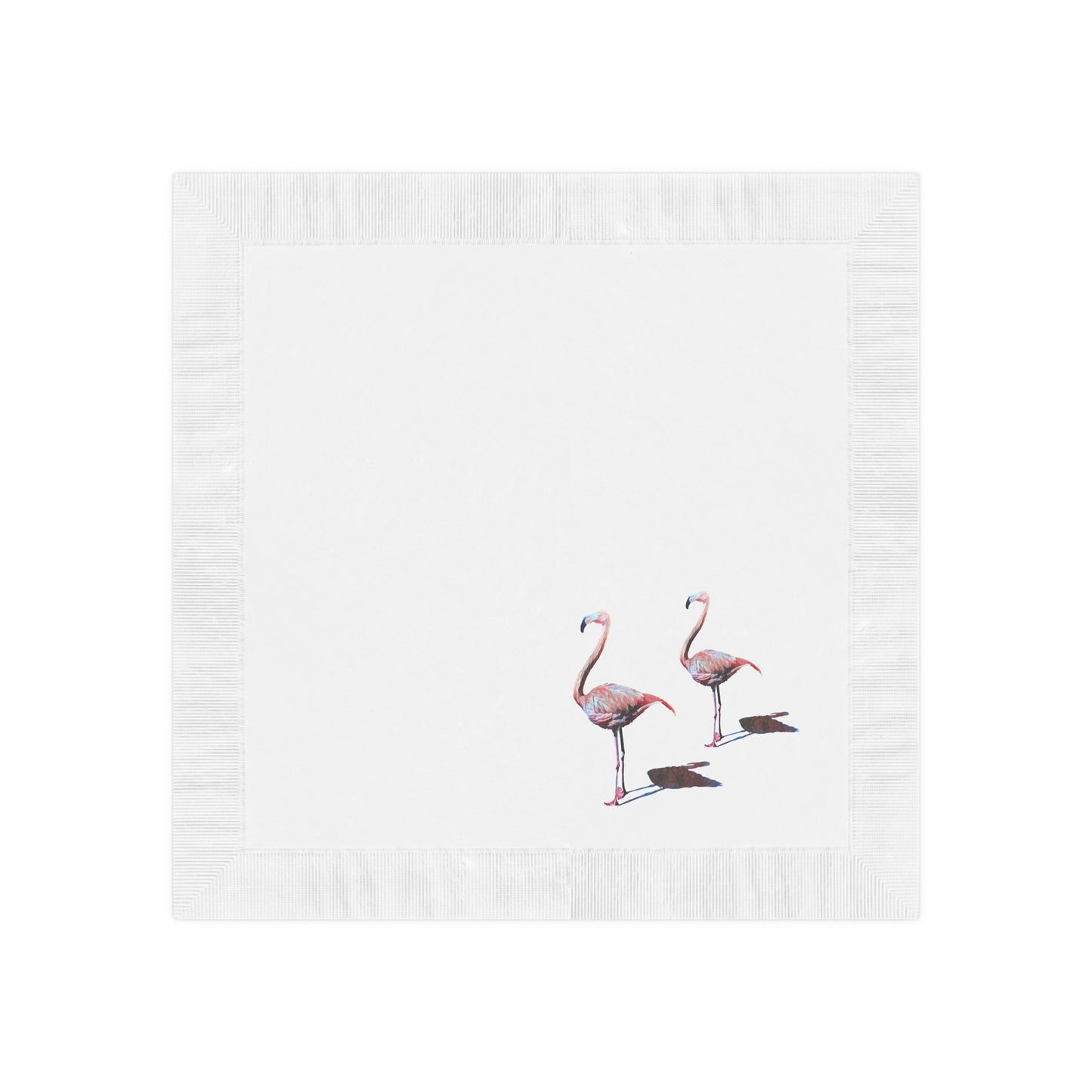 White Coined Napkins, Flamingo, Beachwalker Club Collection