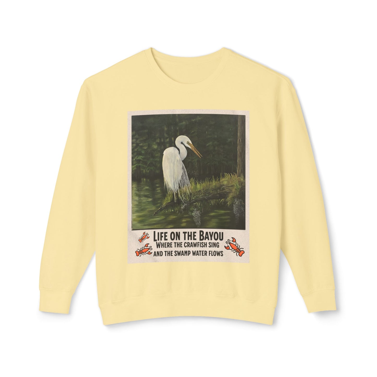 Unisex Lightweight Crewneck Sweatshirt, Life on the Bayou