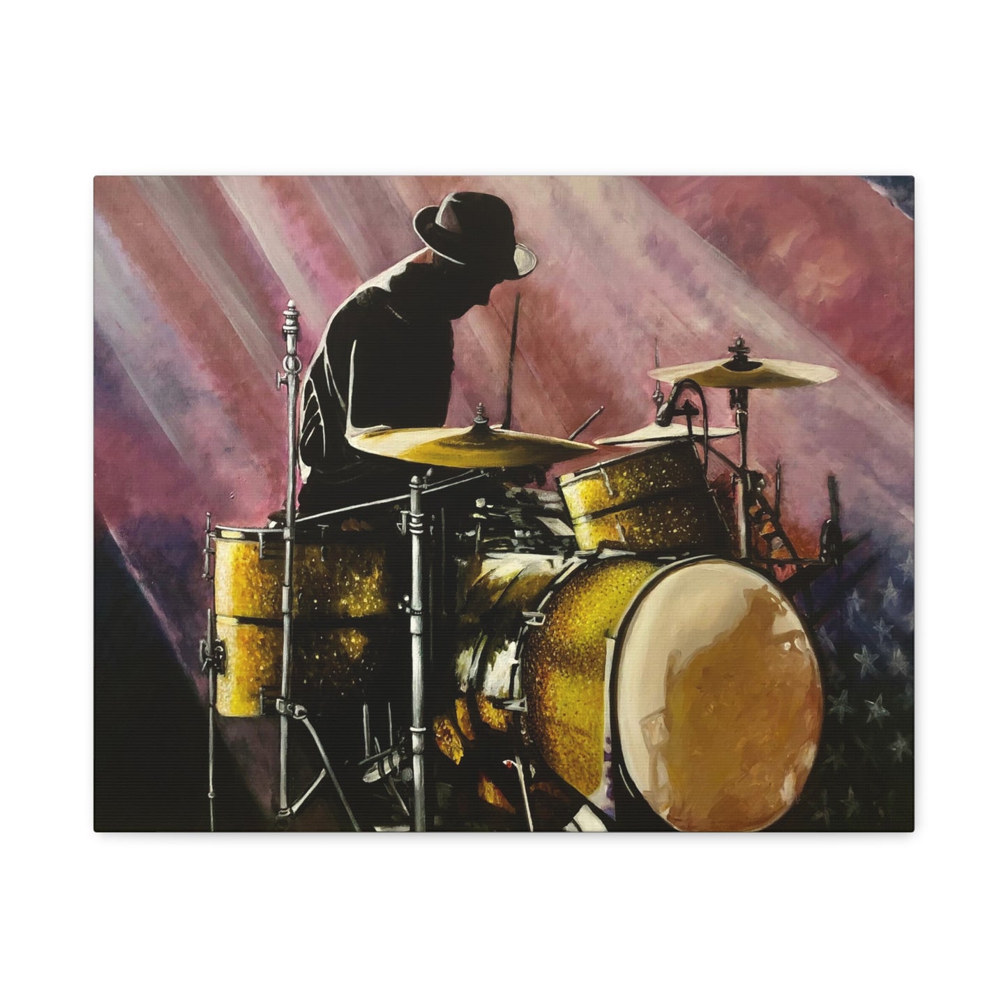 Matte Canvas, Stretched, 1.25", Drummer, Artwork, Soul Music Collection