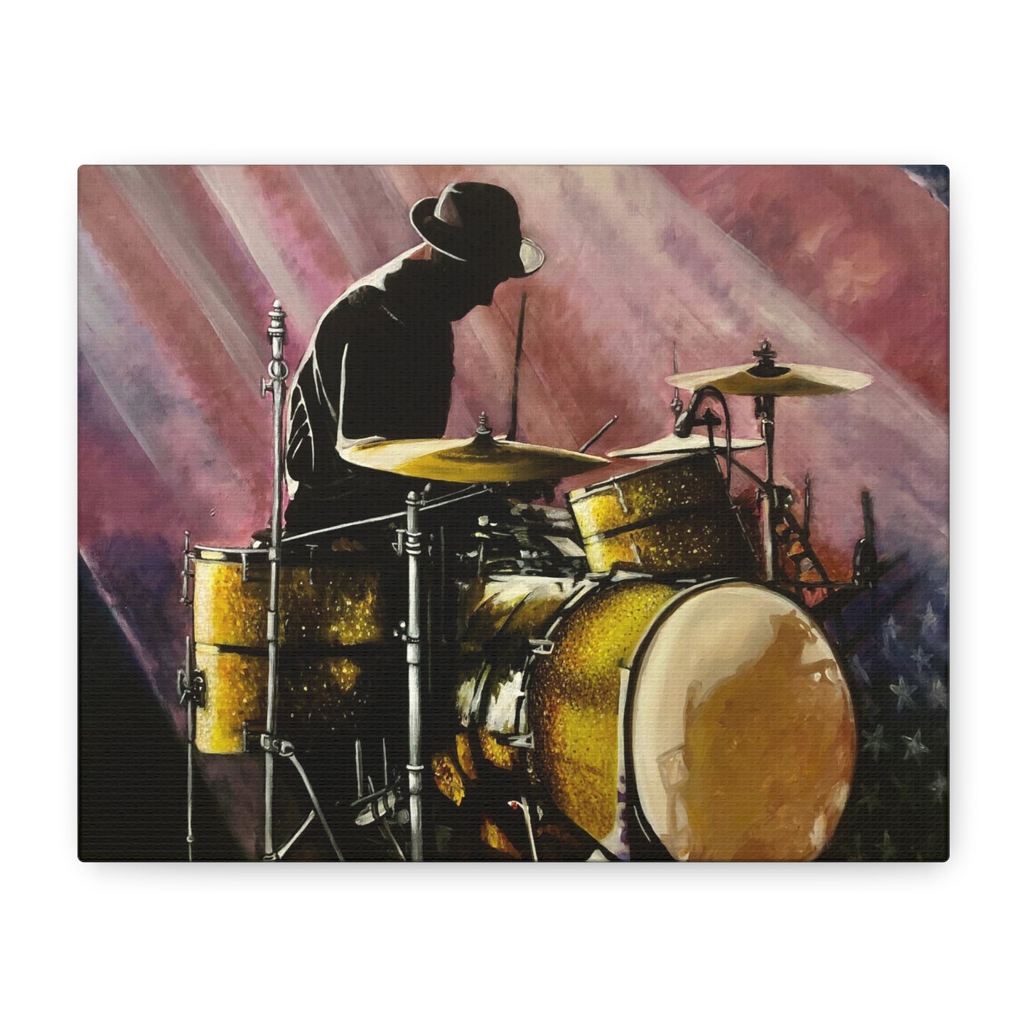Matte Canvas, Stretched, 1.25", Drummer, Artwork, Soul Music Collection