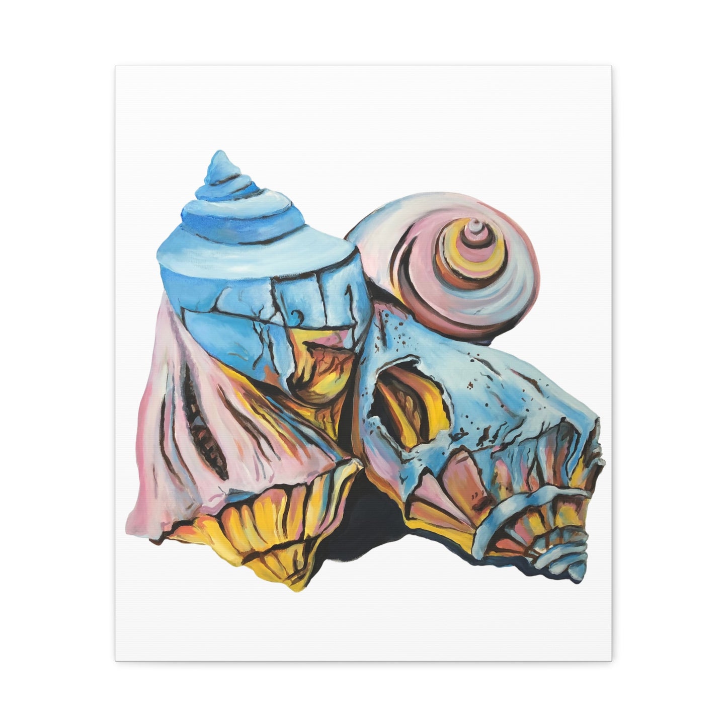 Canvas Gallery Wraps, Artsy Beach Shells, Beachwalker Club Collection