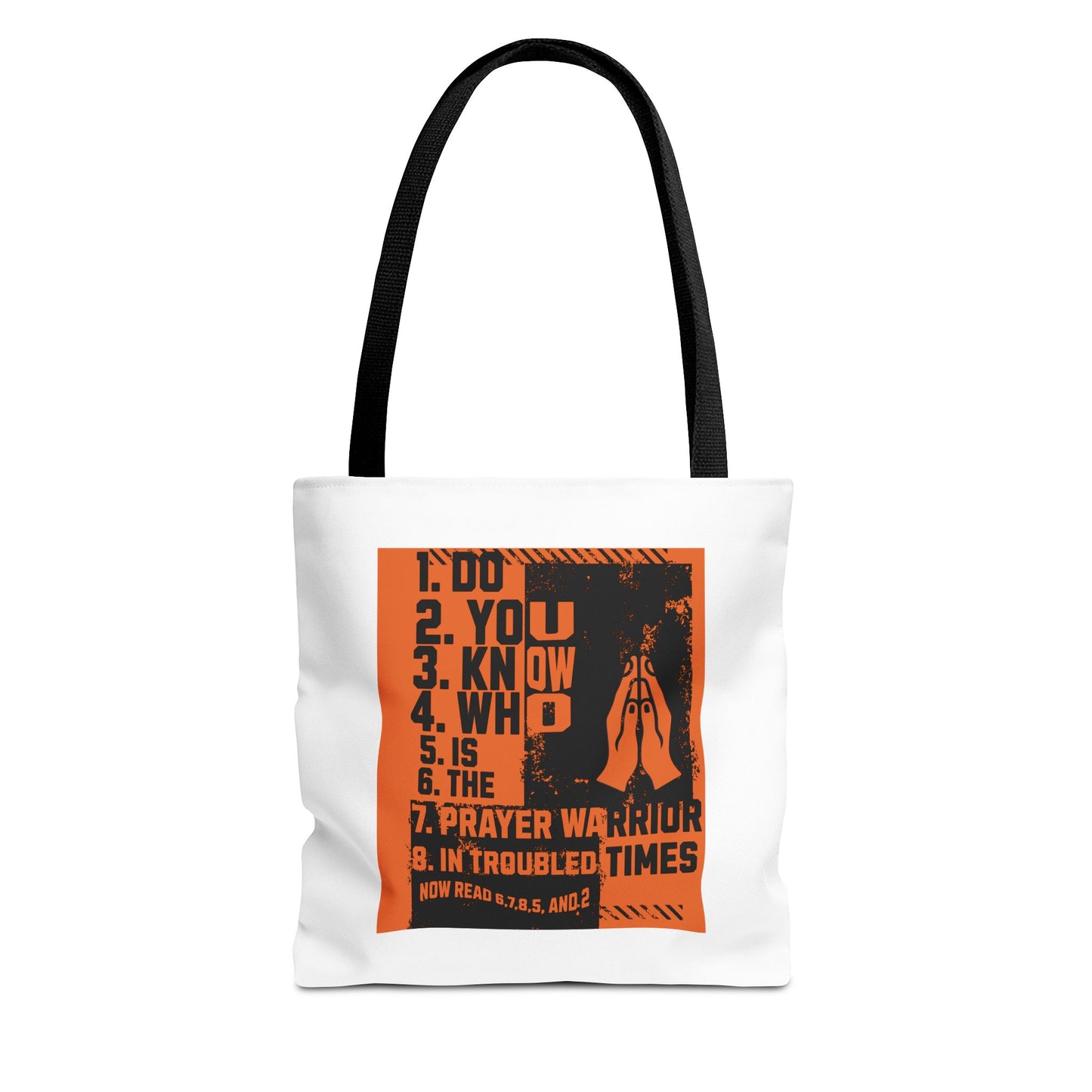 Tote Bag (AOP), Printed Design, Prayer Warrior, FrediFreds Home Collection