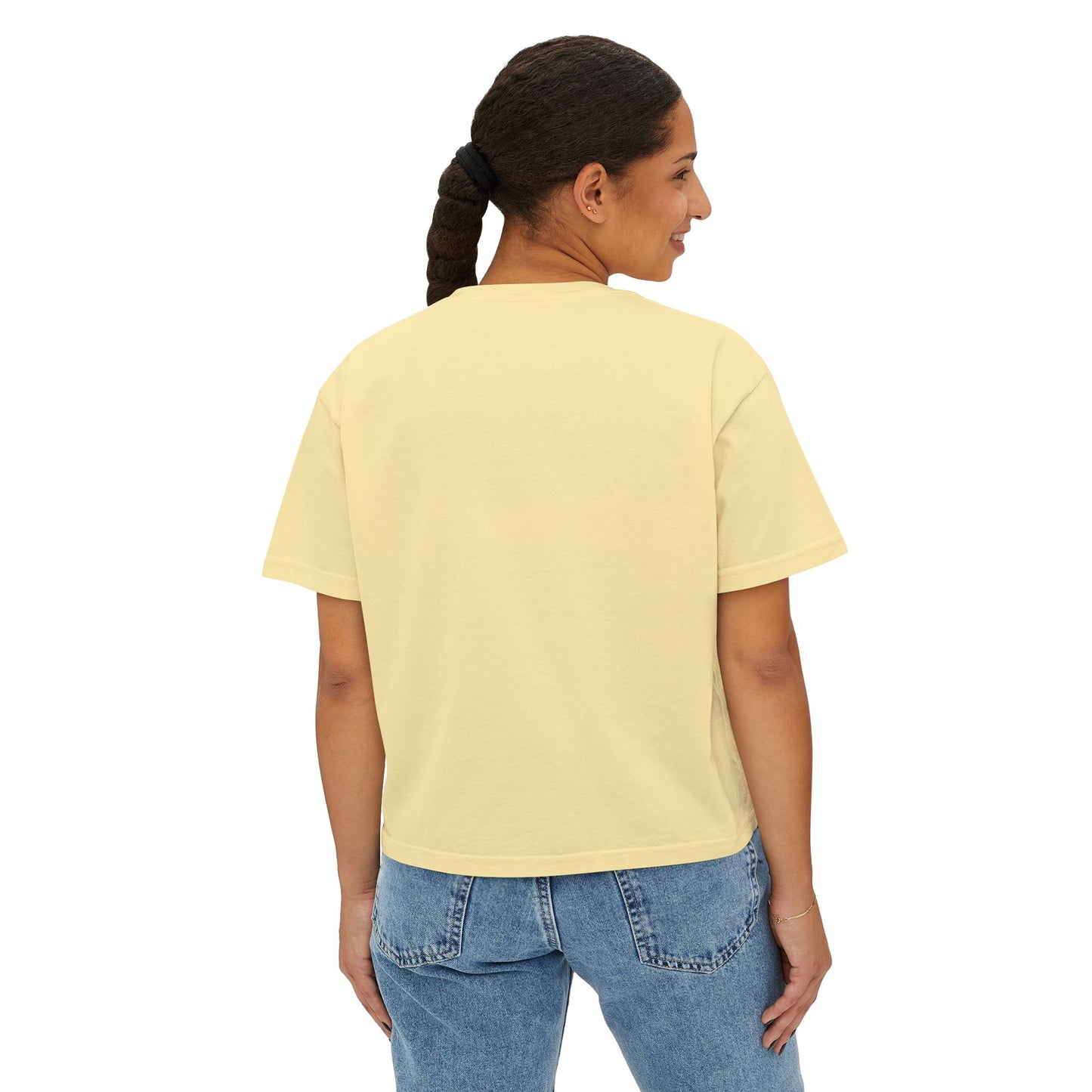 Women's Boxy Tee, Sunflowers, Fields, Nature, Pollinator, Artsy, FrediFred Home Collection