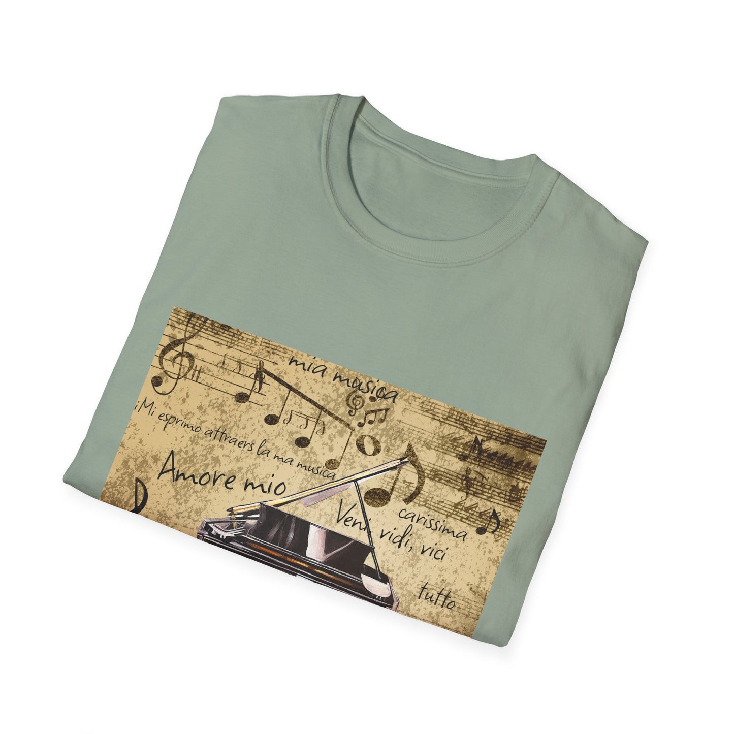 Unisex Softstyle T-Shirt, Pianist, Love Notes, Soul Music