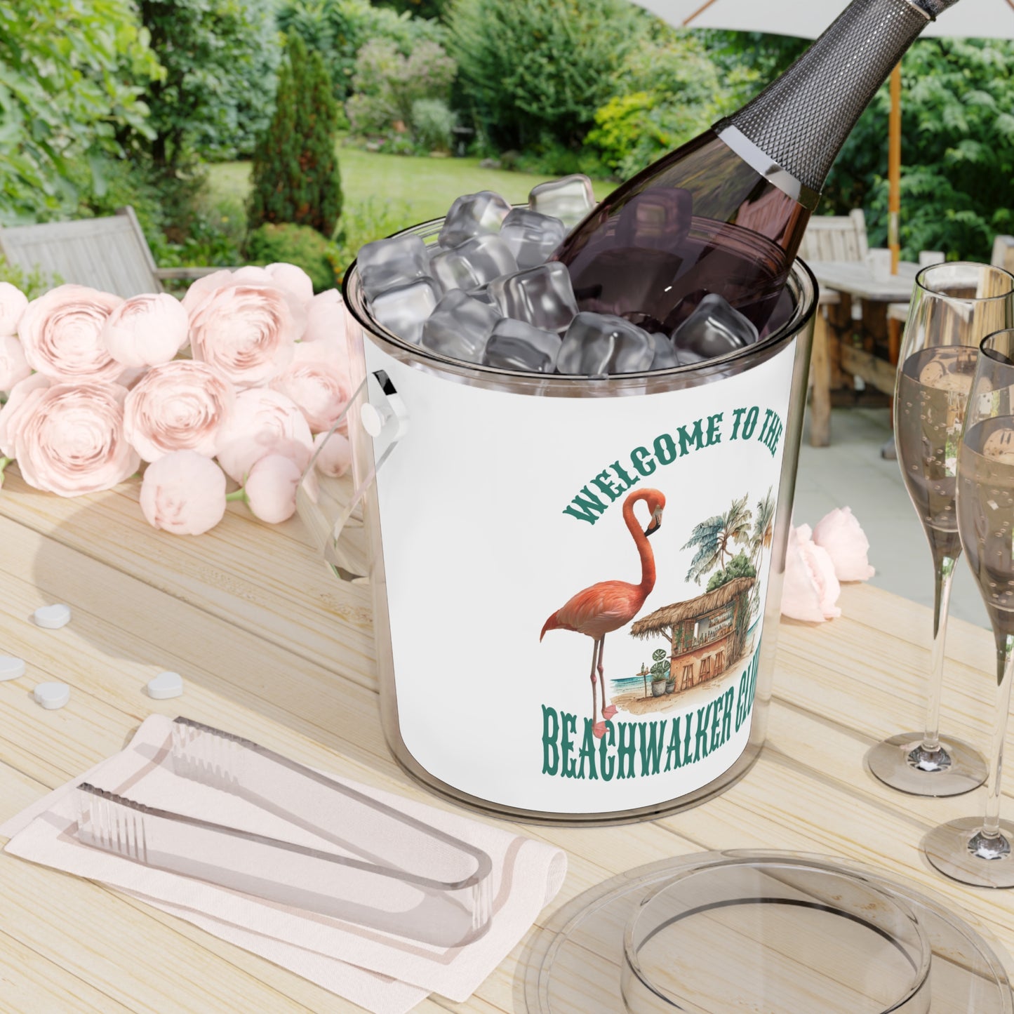 Ice Bucket with Tongs