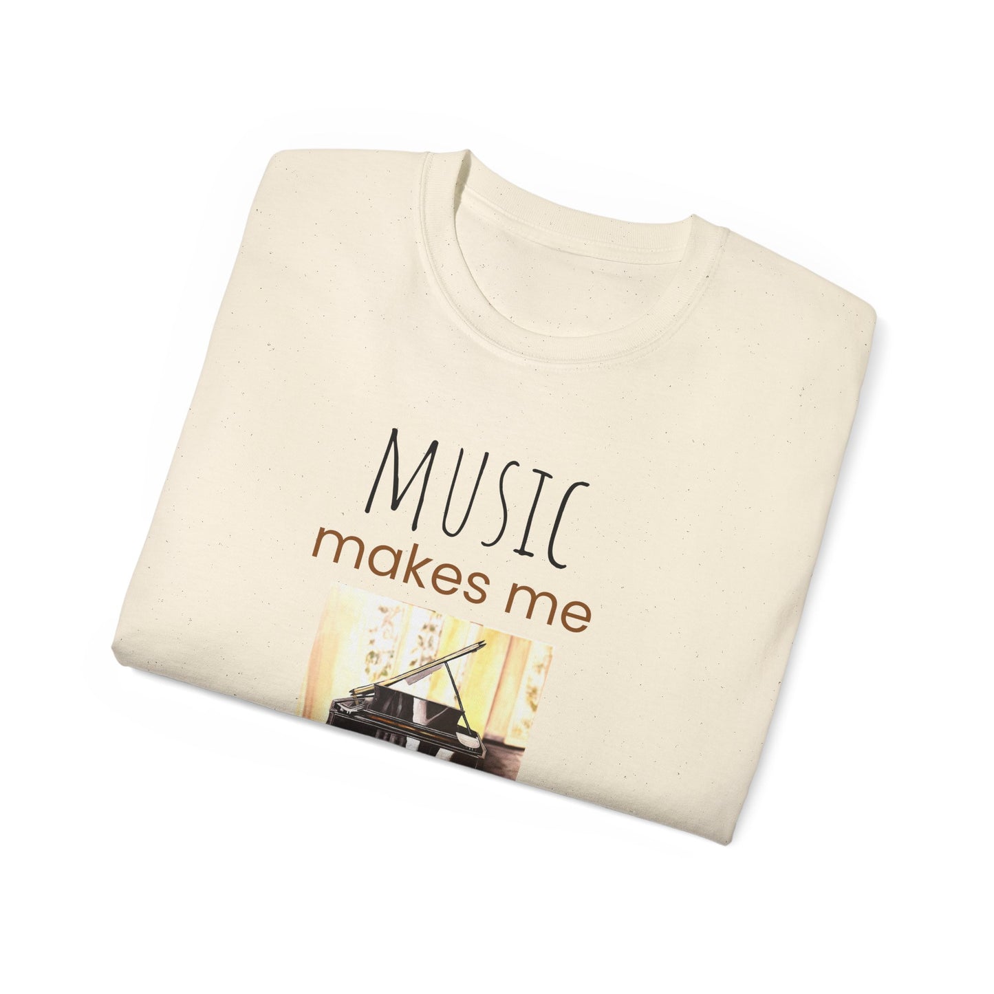 Unisex Ultra Cotton Tee, Music, Piano Artwork, Happy, Soul Music