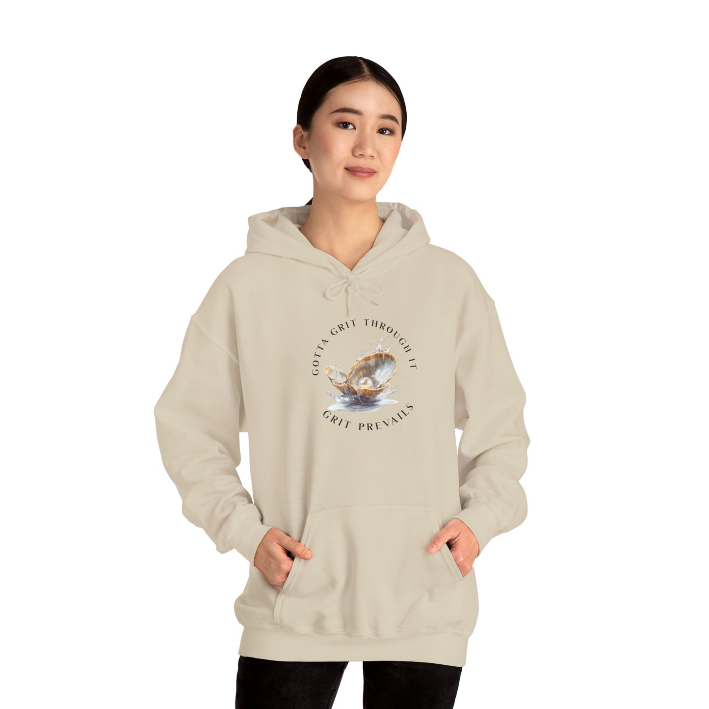 Unisex Heavy Blend™ Hooded Sweatshirt, Grit Prevails, Gotta Grit Through It Collection