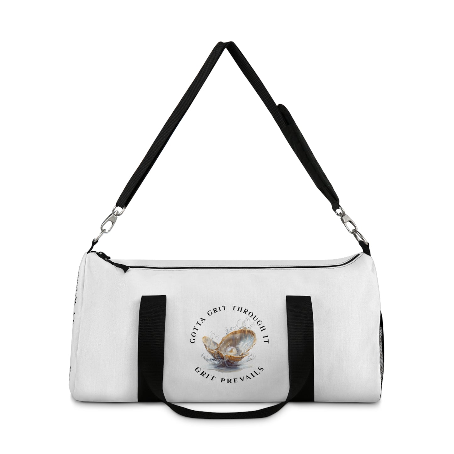 Duffel Bag With Print Design "Grit Prevails", Gotta Grit Through it Collection