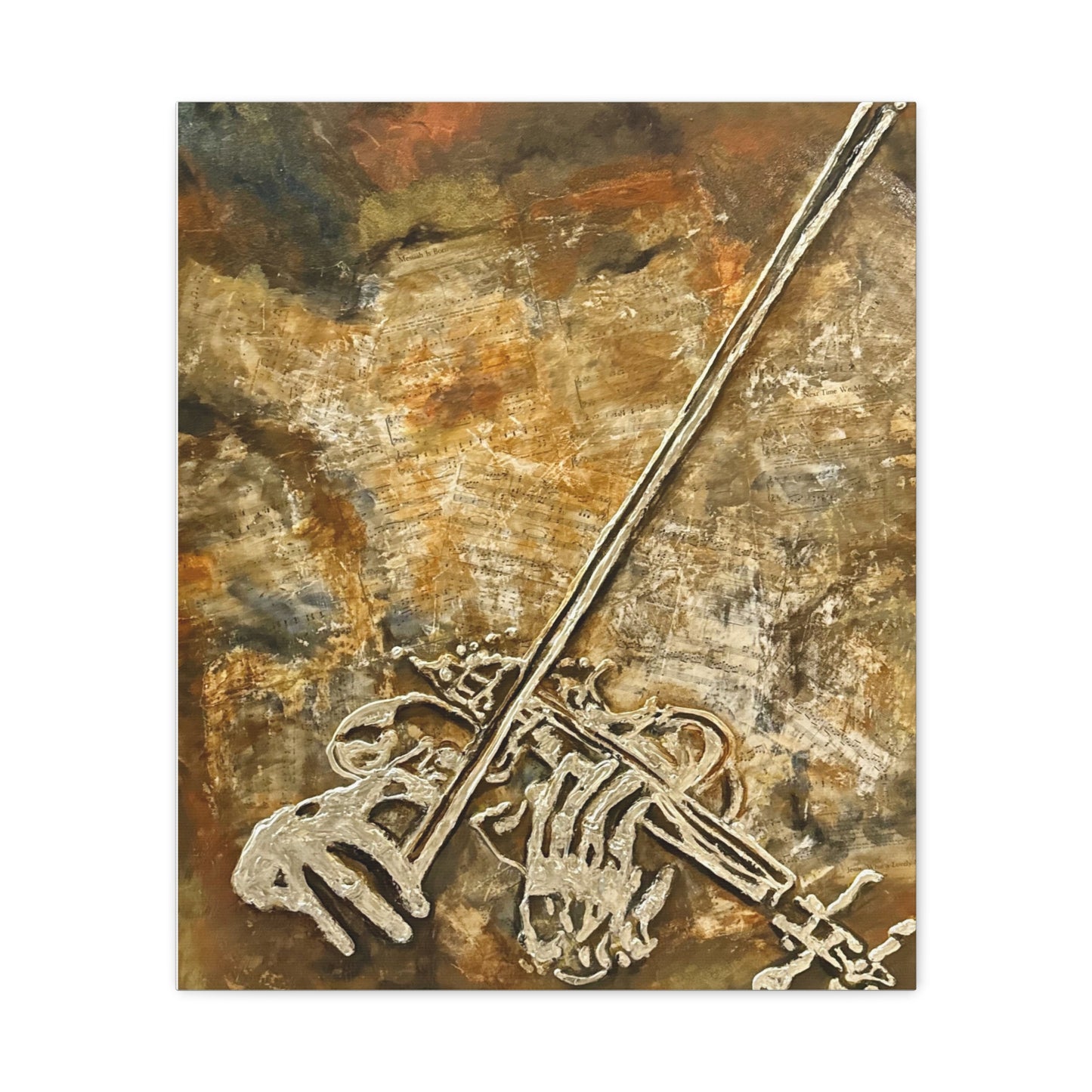 Matte Canvas, Stretched, 1.25", Voila Violin, Orchestra, Artwork, Soul Music Collection