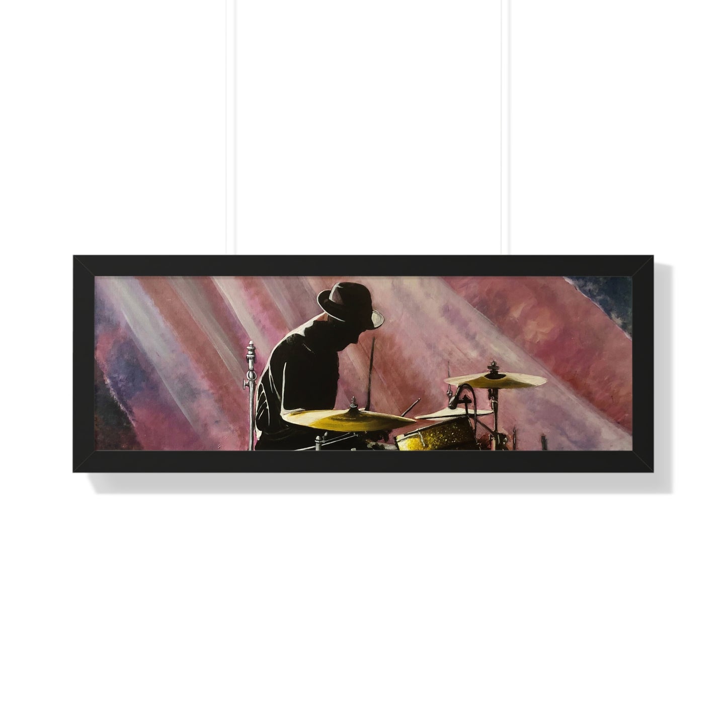Framed Horizontal Poster, Drummer, Soul Music Collection