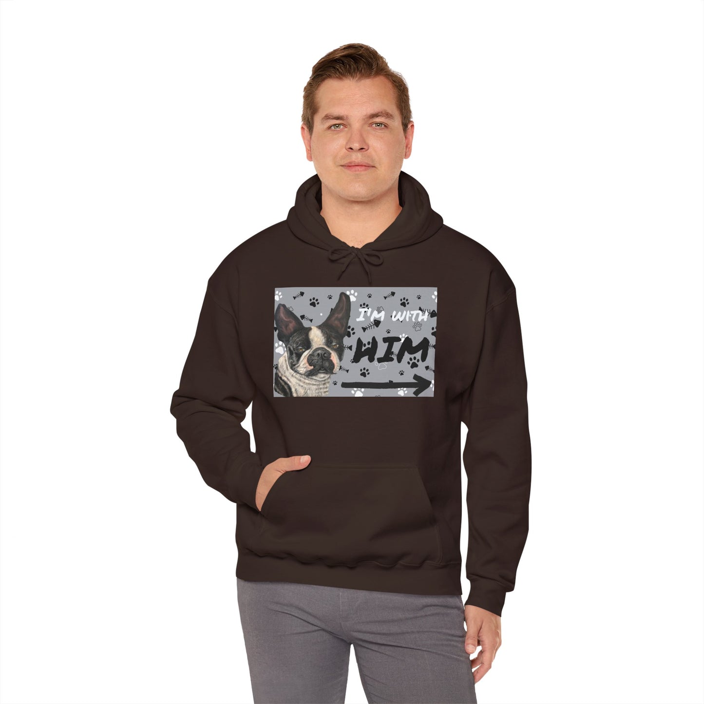 Unisex Heavy Blend™ Friendship Hooded Sweatshirt, I'm Vibing with Them, Max Loves Pookie Collection