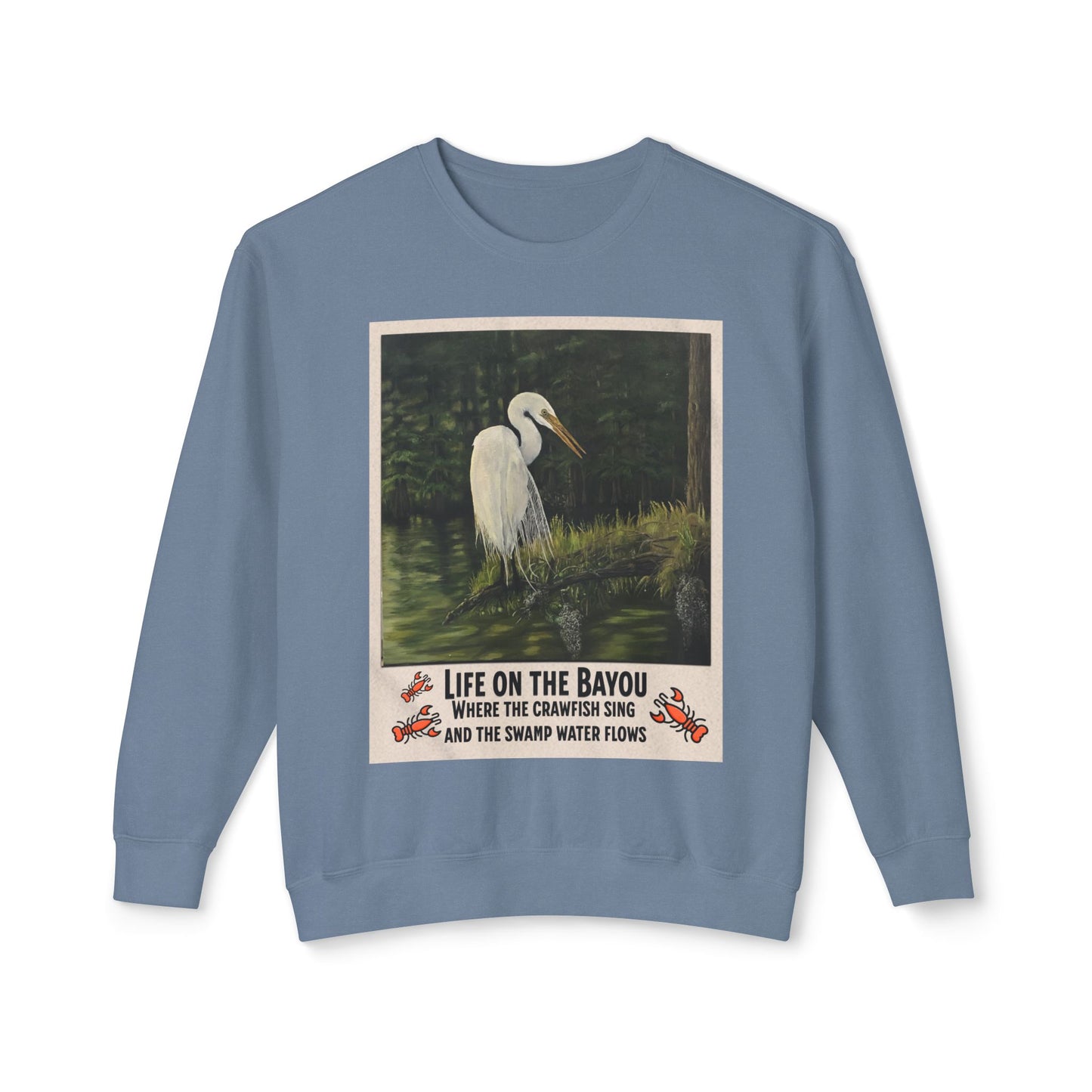 Unisex Lightweight Crewneck Sweatshirt, Life on the Bayou