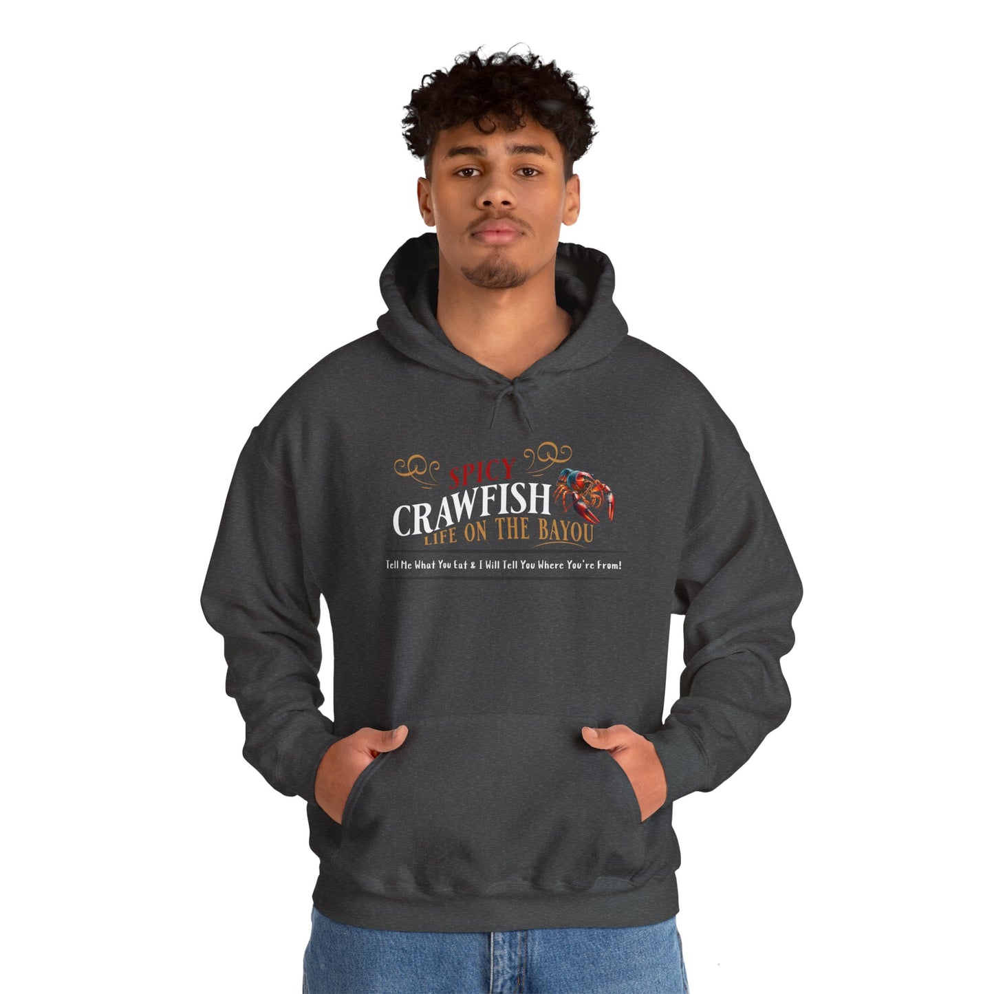 Unisex Heavy Blend™ Hooded Sweatshirt, Spicy Crawfish, Life on the Bayou, Life on the Bayou Collection