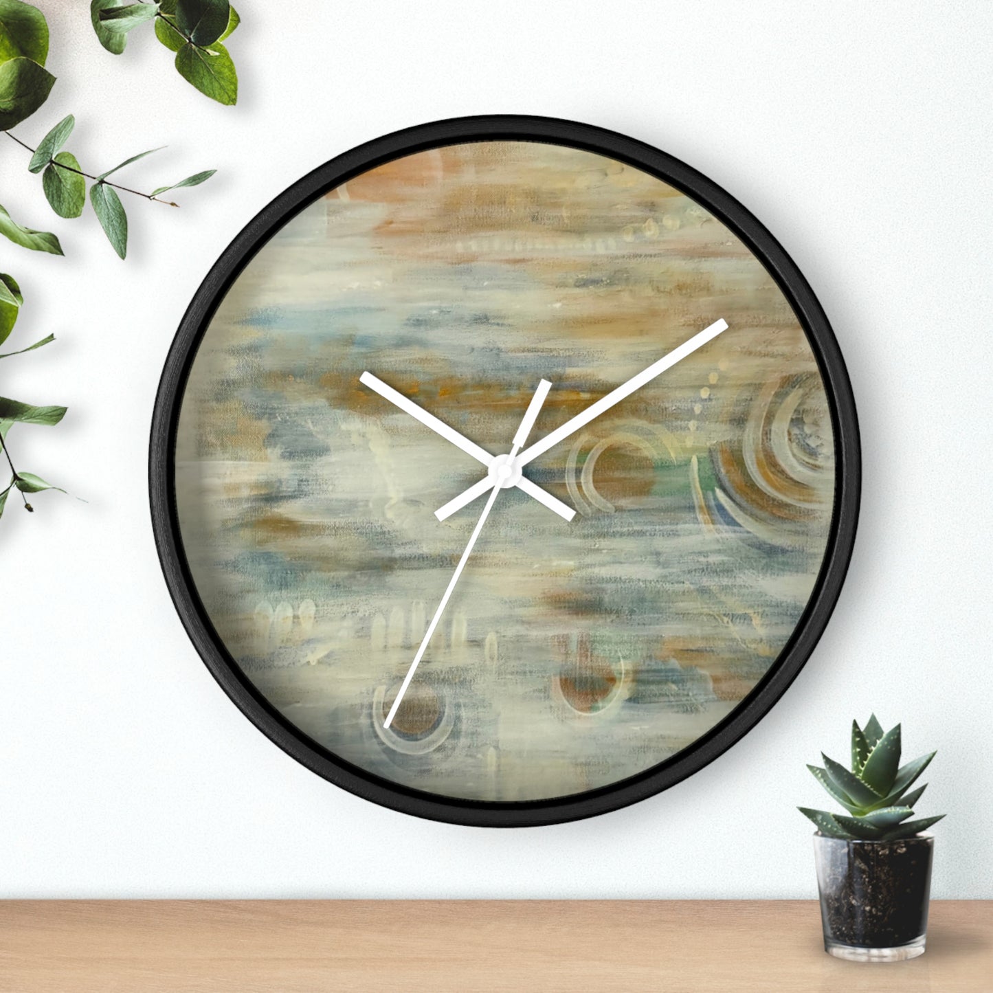 Wall Clock, Abstract Neutrals, FrediFreds Home Collection