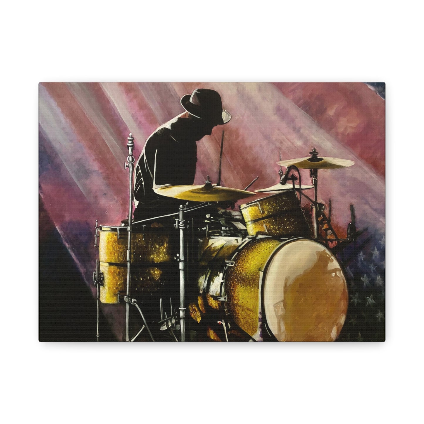 Matte Canvas, Stretched, 1.25", Drummer, Artwork, Soul Music Collection