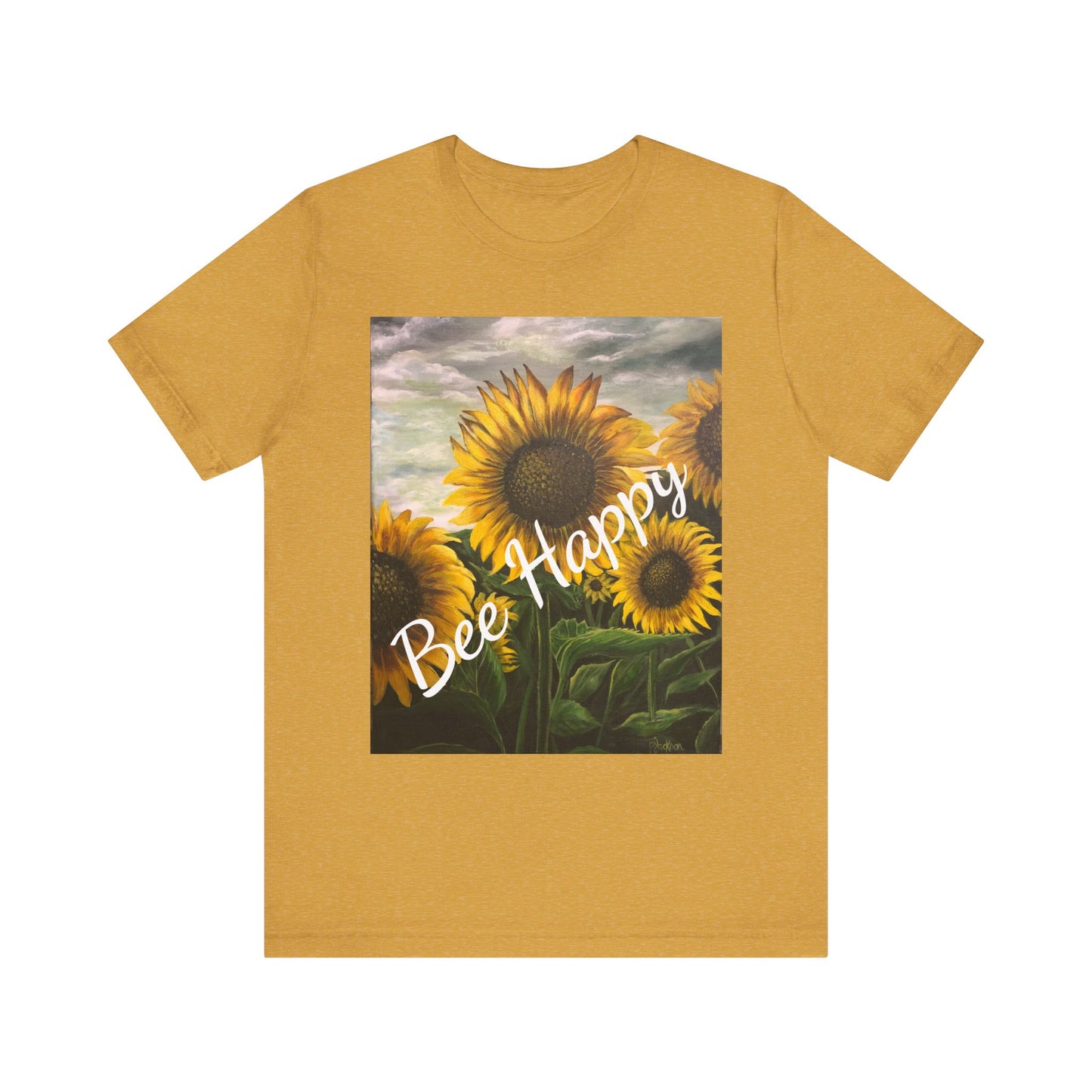Unisex Jersey Short Sleeve Tee, Sunflowers, FrediFreds Home Collection