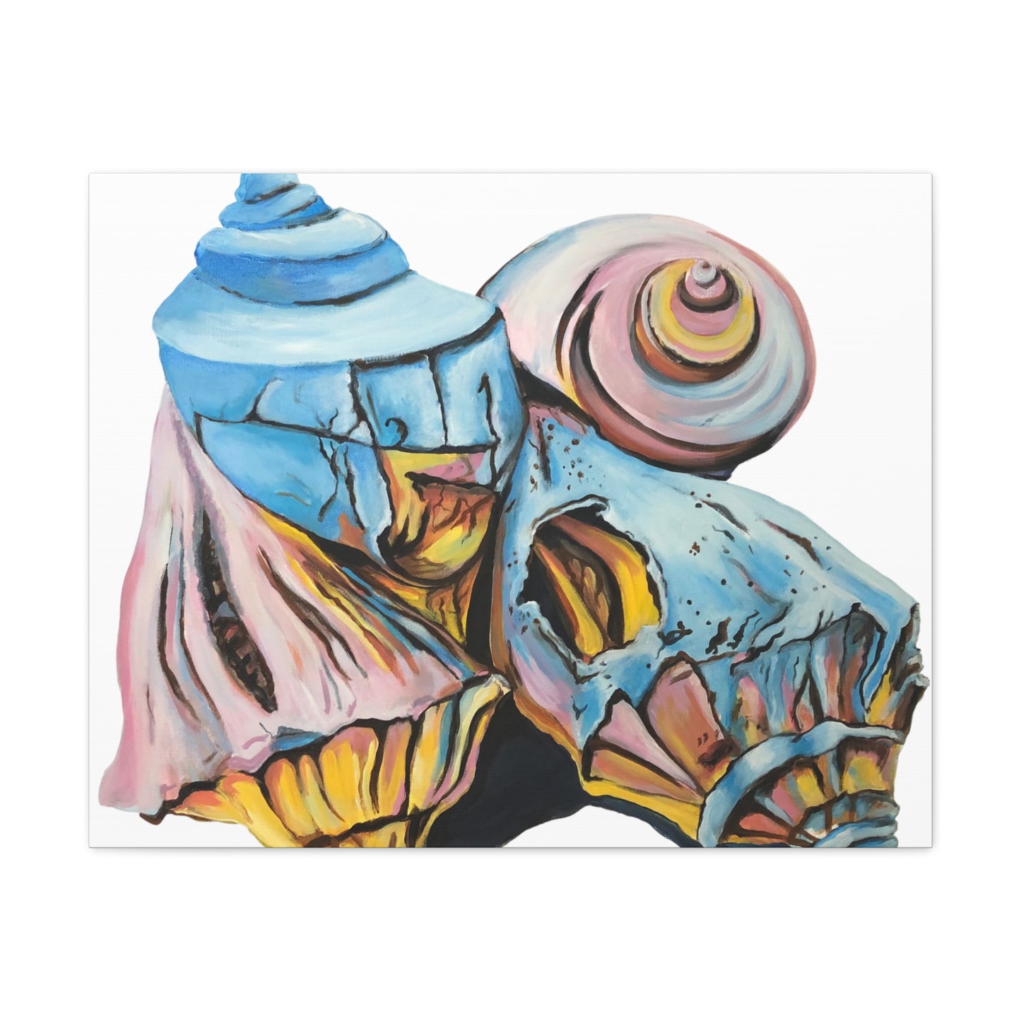 Canvas Gallery Wraps, Artsy Beach Shells, Beachwalker Club Collection