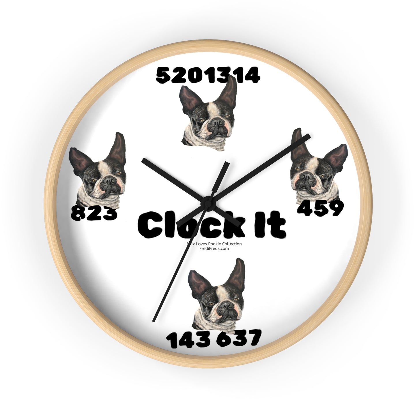 Wall Clock, "Clock It", Humorous, Romantic, Friendship, Max Loves Pookie Collection