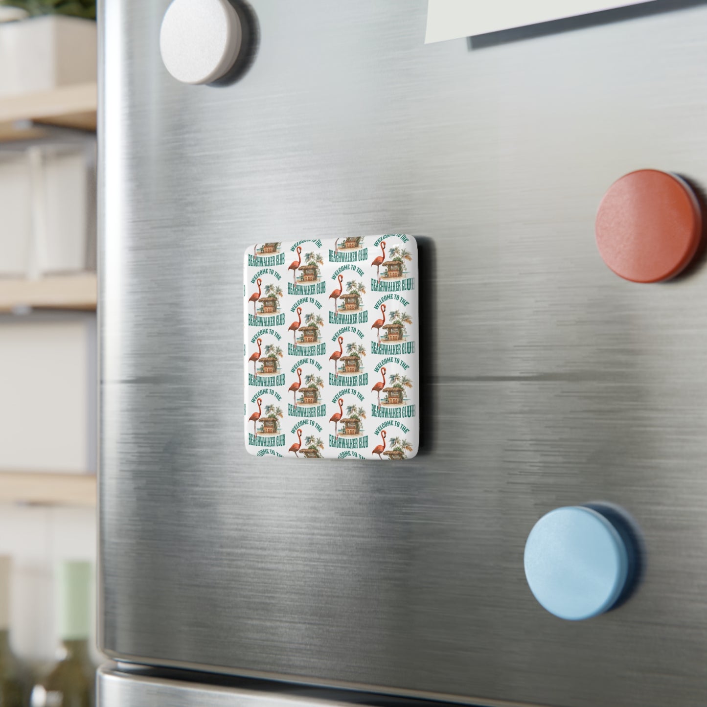 Porcelain Magnet, Square, Coastal, Beachwalker Club Collection