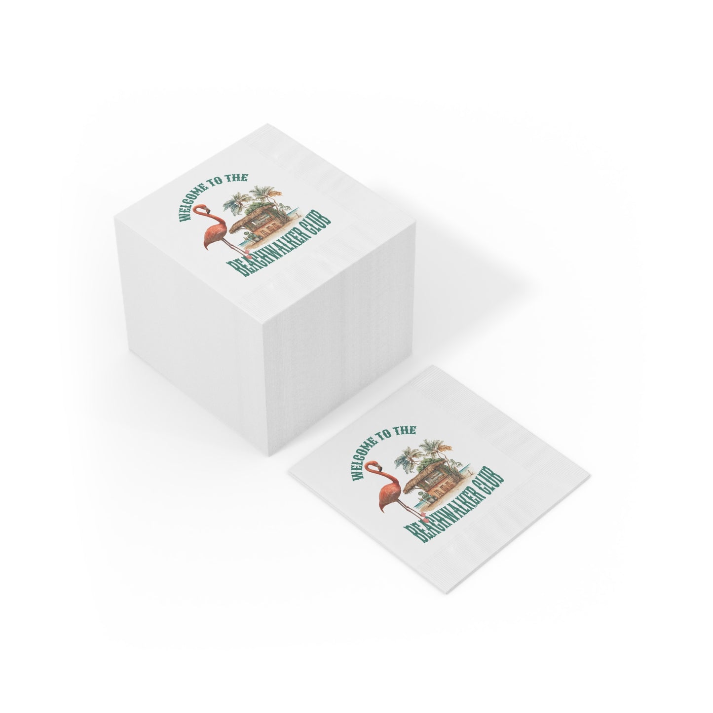 White Coined Napkins, Beachwalker Club Collection