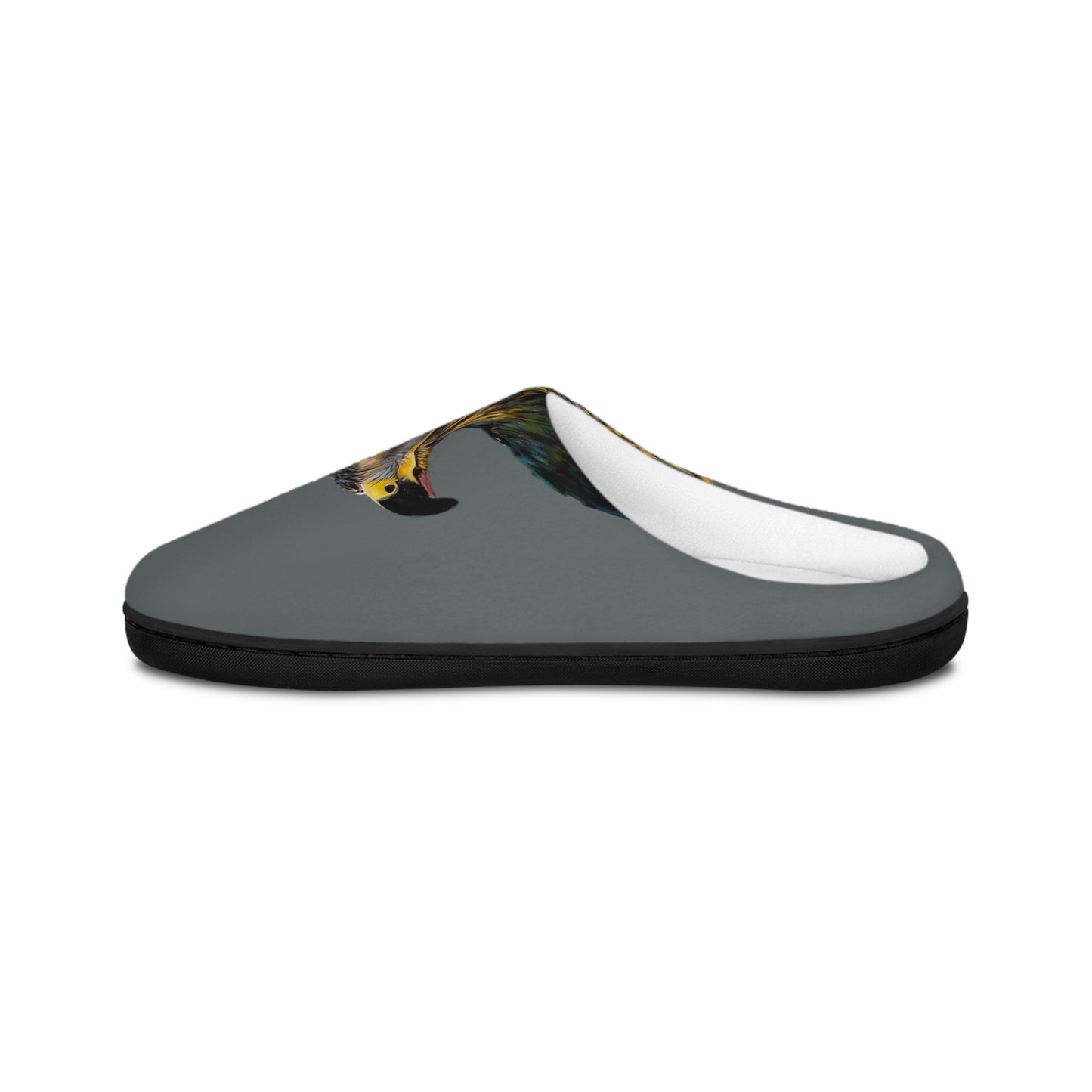 Men's Indoor Slippers, Whimsical Sun Kissed Hawk Design with Life on the Bayou Collection
