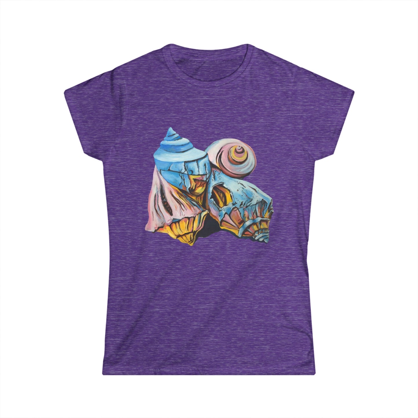 Women's Softstyle Tee, Beach Theme, Seashells