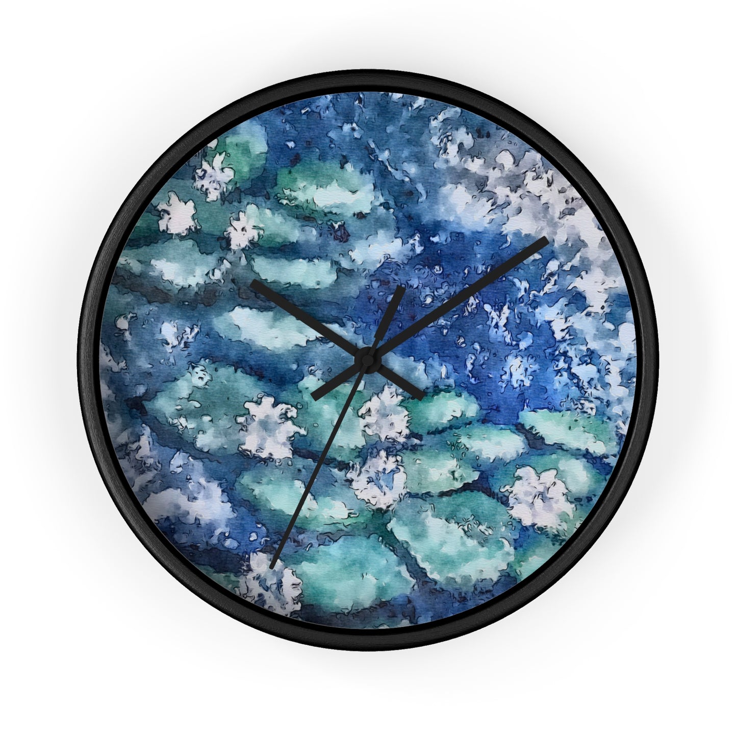 Wall Clock, Water Lilies, FrediFreds Home Collections