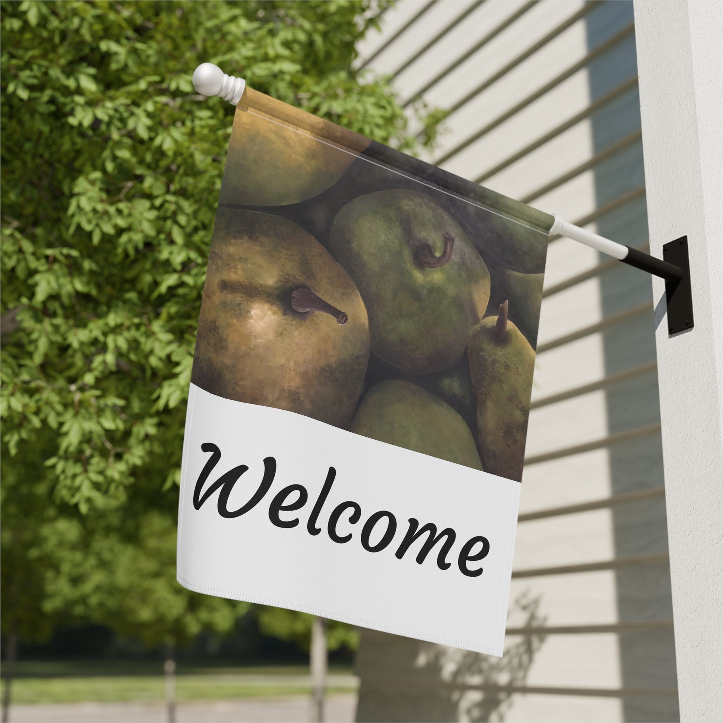 Garden & House Banner, Welcome Sign, Pear Delight, FrediFreds Home Collection