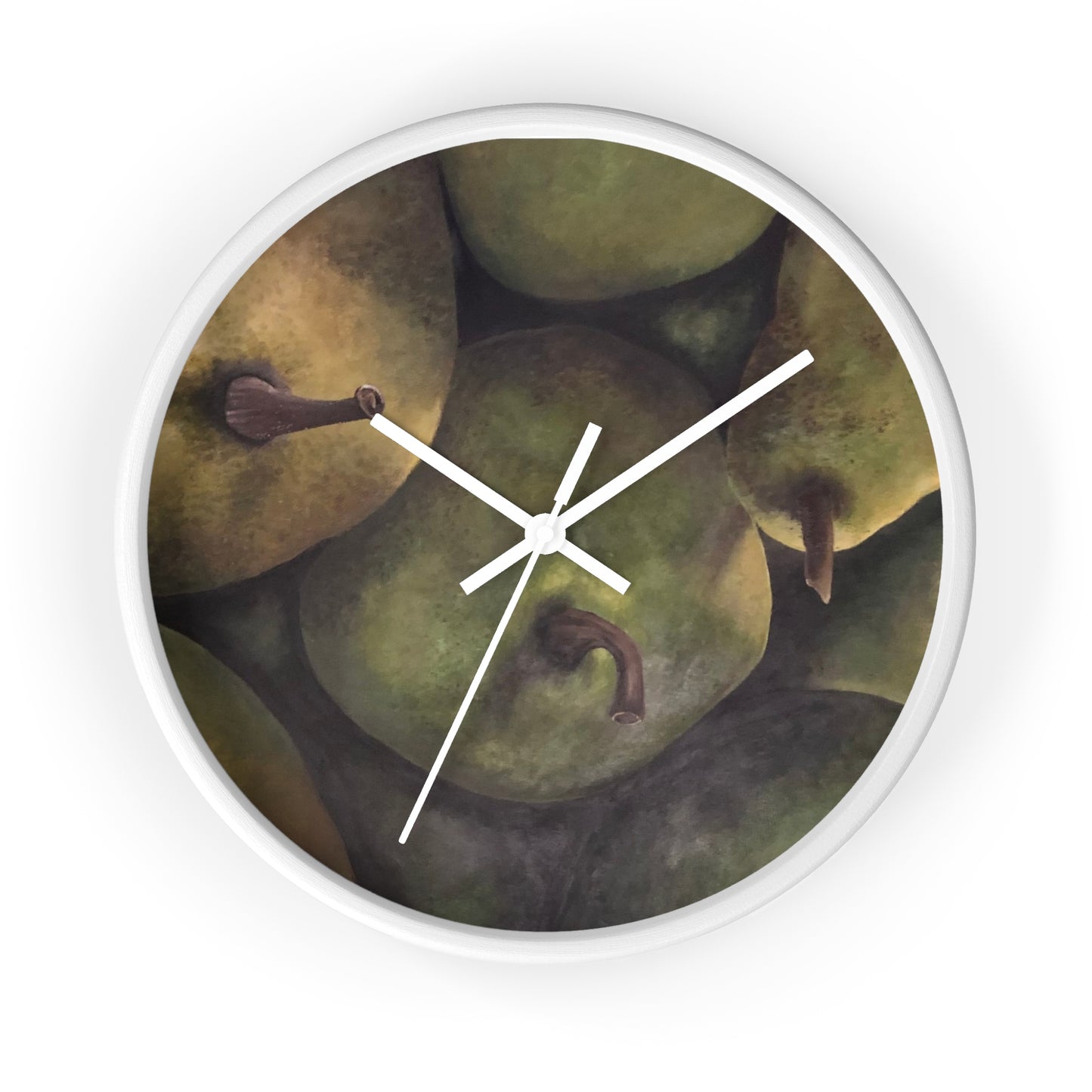 Wall Clock, Pear Delight Print Design, FrediFreds Home Collection
