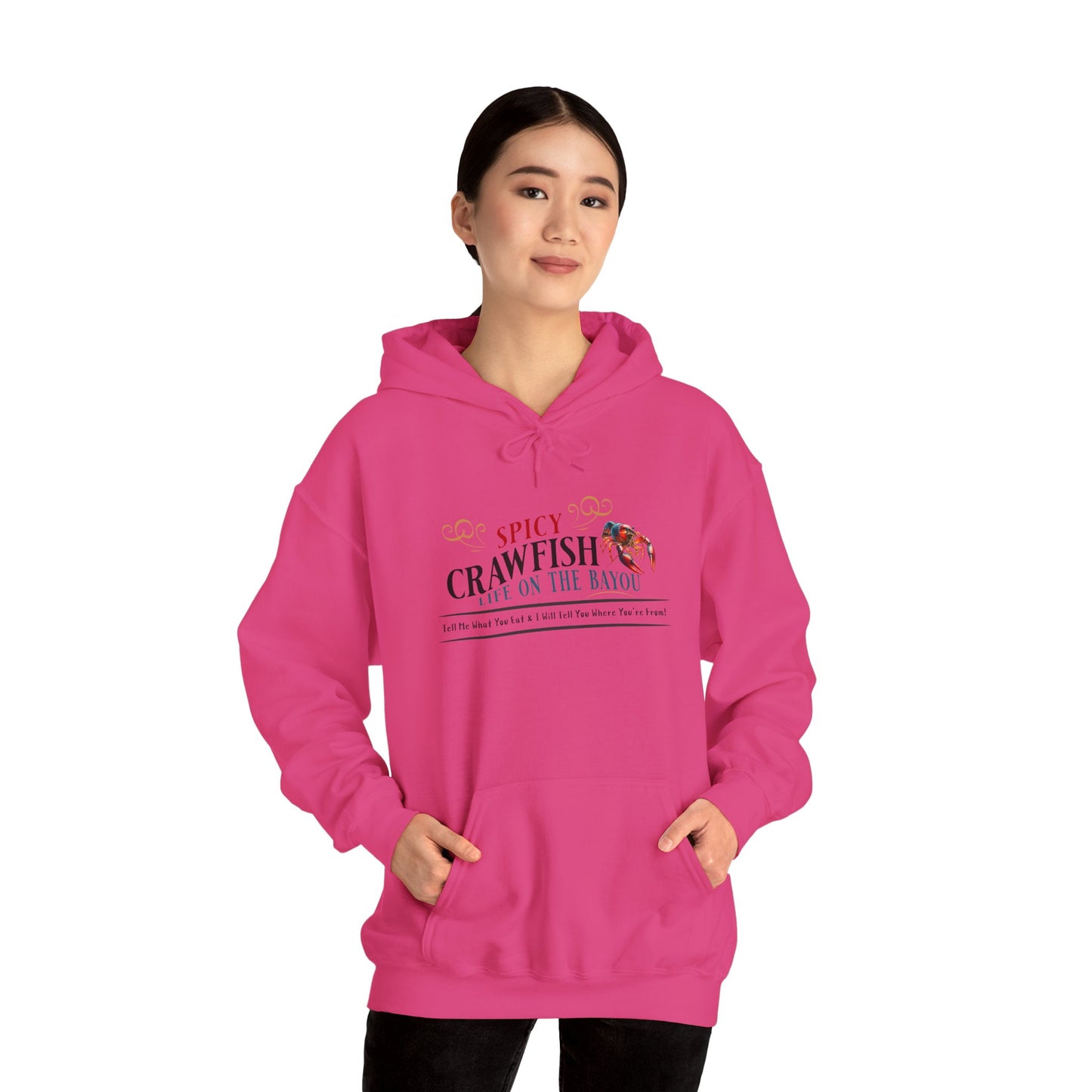Unisex Heavy Blend™ Hooded Sweatshirt, Spicy Crawfish, Life on the Bayou, Life on the Bayou Collection