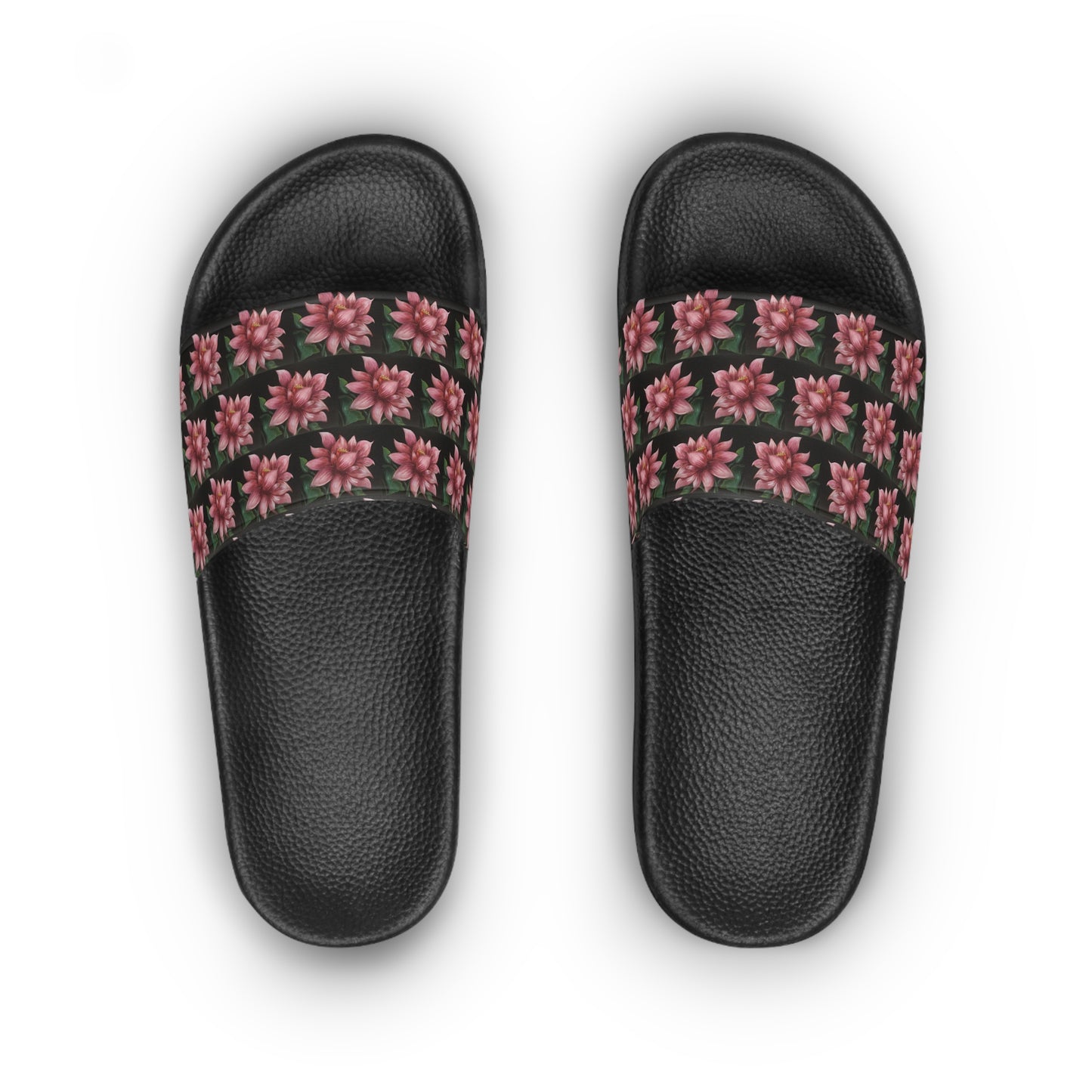Women's Slide Sandals, Lotus, Tranquility, Artwork, FrediFreds Home Collection