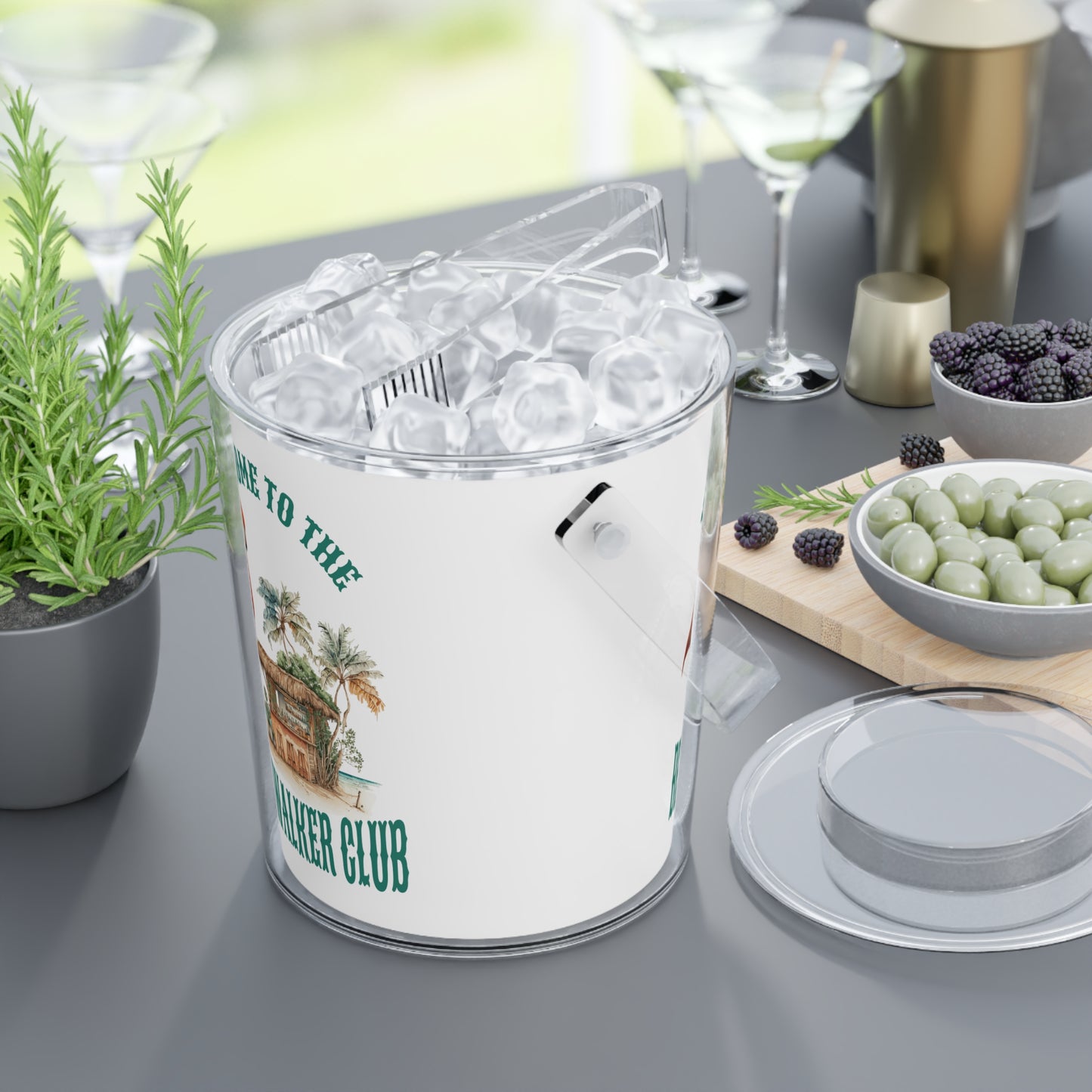 Ice Bucket with Tongs