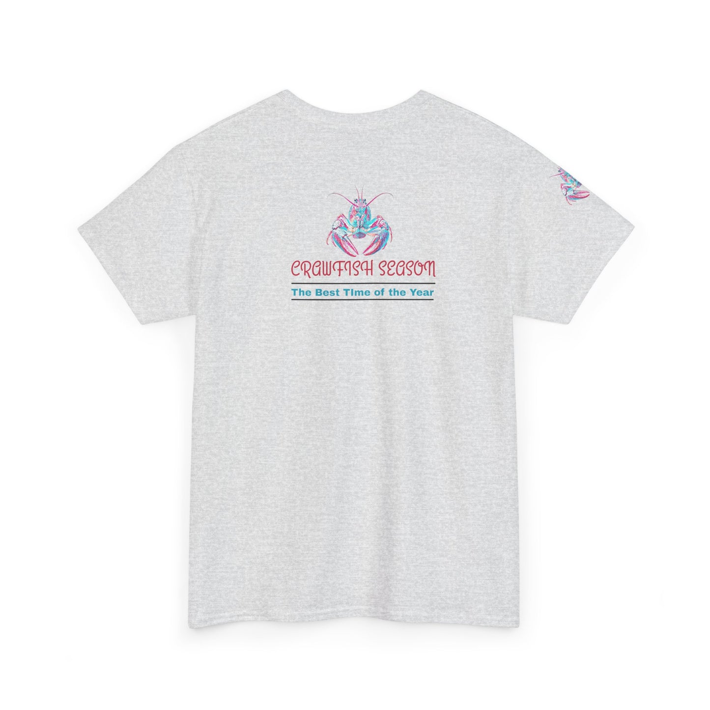 Unisex Heavy Cotton Tee, Abstract Girly Girl's Crawfish Season, Life on the Bayou Collection