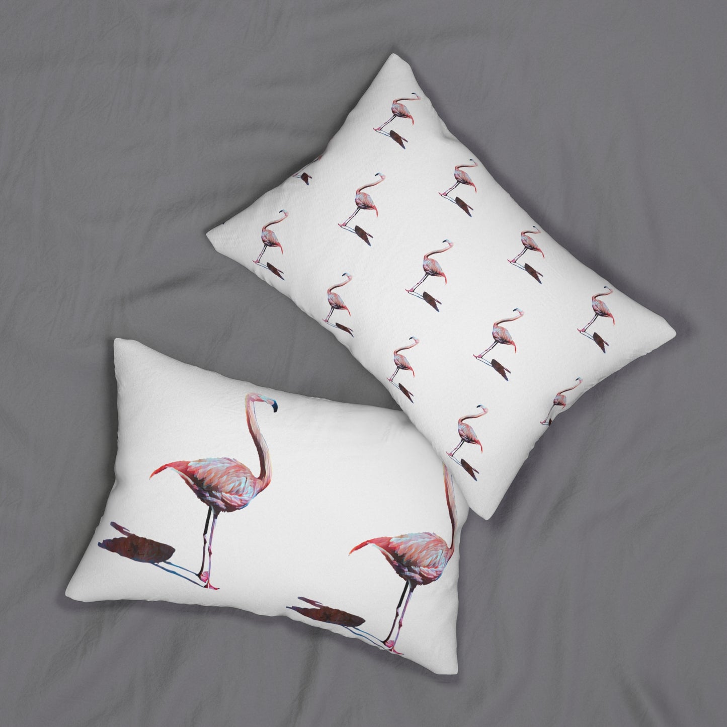 Spun Polyester Lumbar Pillow, Flamingo, Coastal, Beachwalker Club Collection