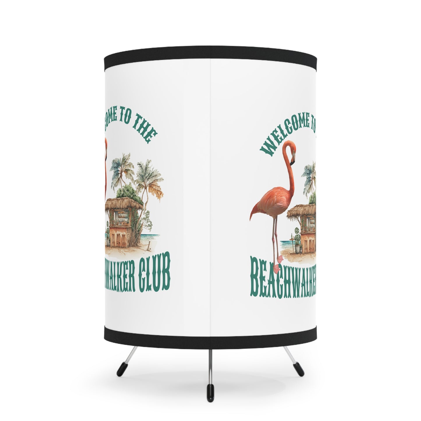 Tripod Lamp with High-Res Printed Shade, US\CA plug, Beachwalker Club Collections
