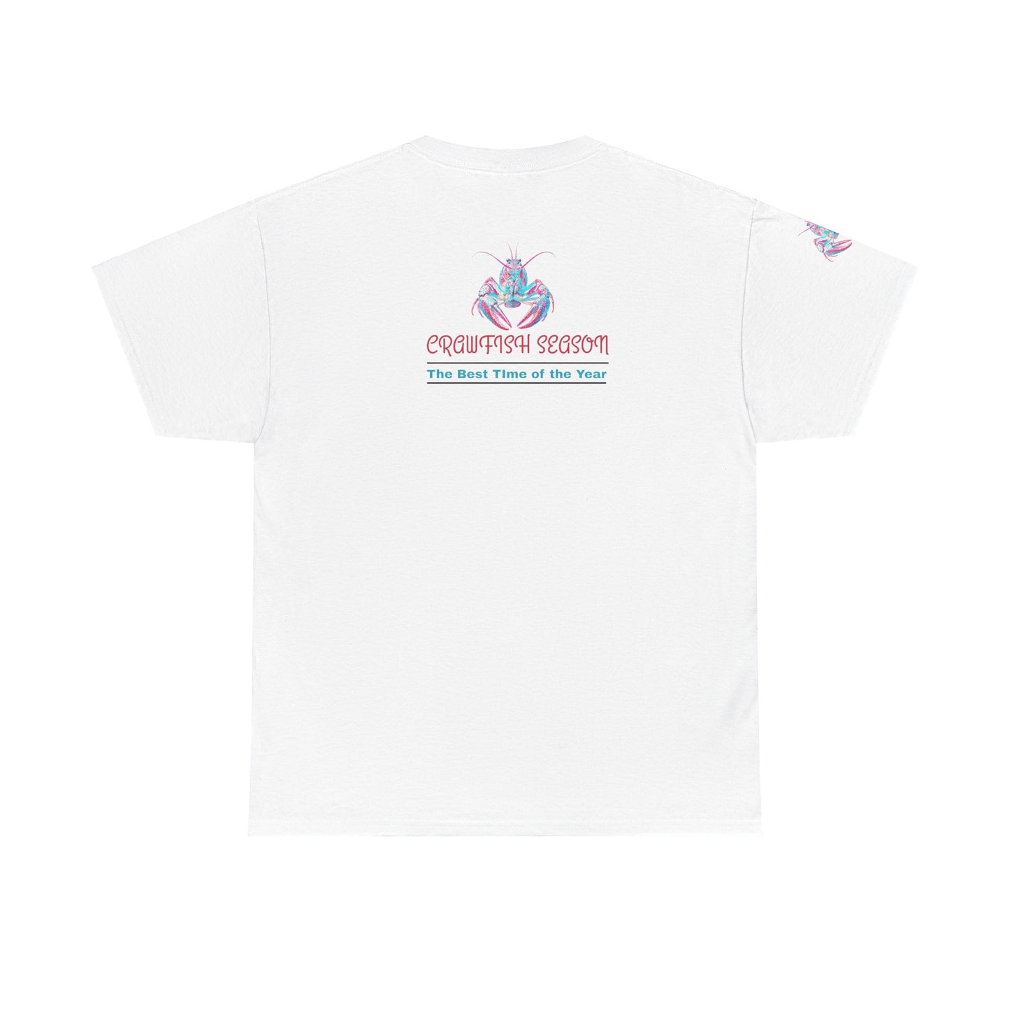 Unisex Heavy Cotton Tee, Abstract Girly Girl's Crawfish Season, Life on the Bayou Collection