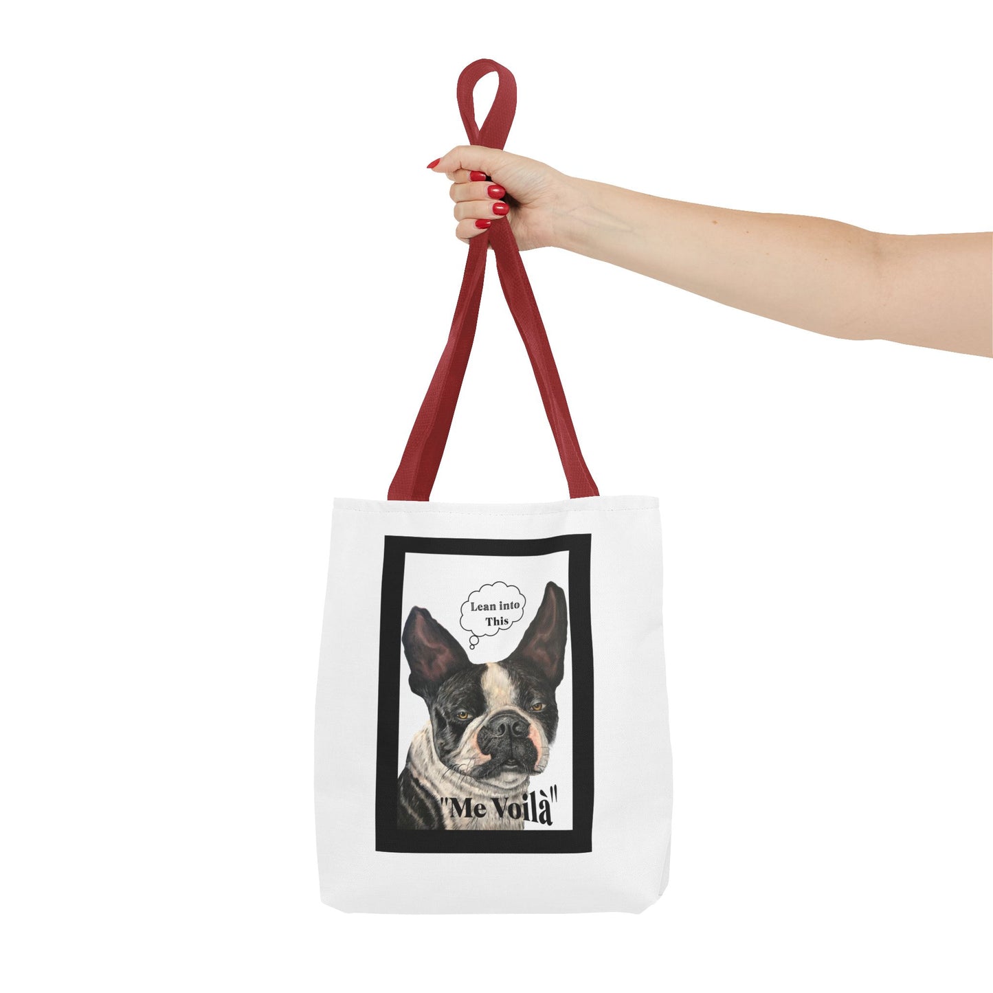 Tote Bag (AOP) "Lean on Me" Friendship Tote, Dog Humor, Max Loves Pookie Collection
