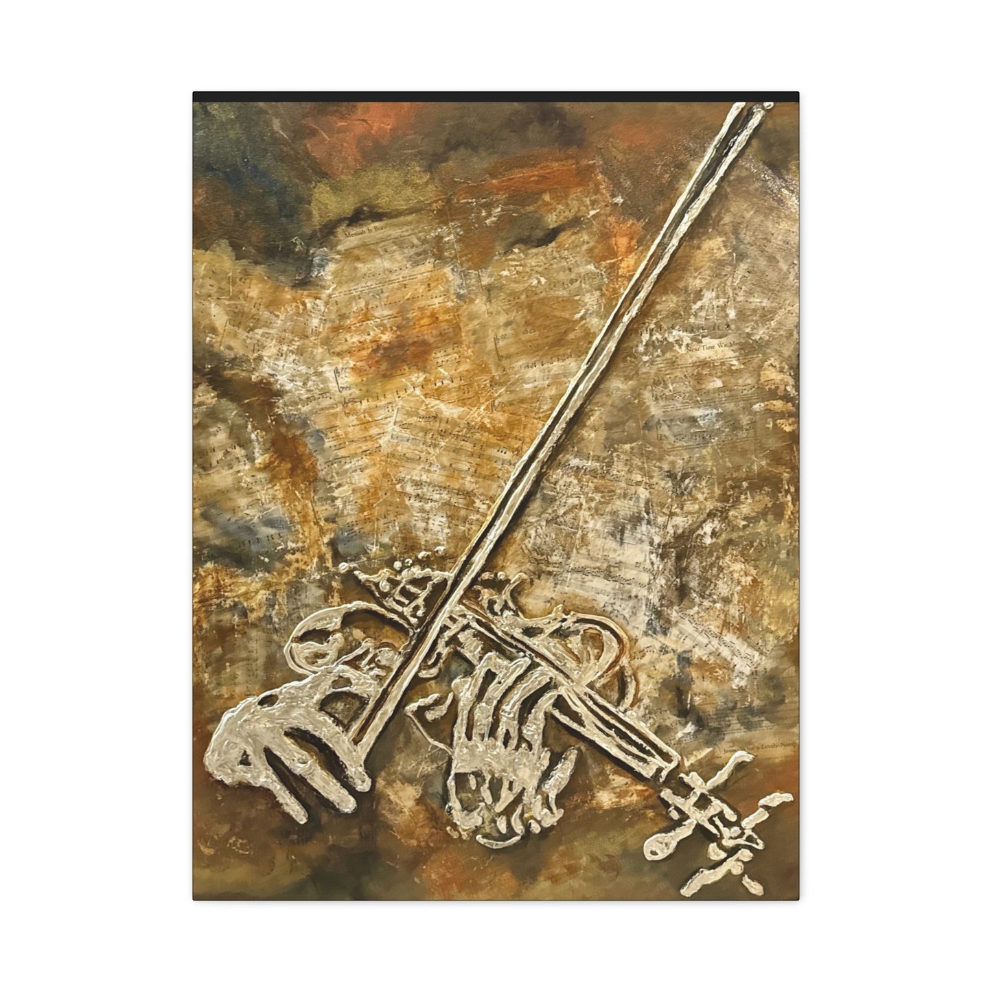 Matte Canvas, Stretched, 1.25", Voila Violin, Orchestra, Artwork, Soul Music Collection