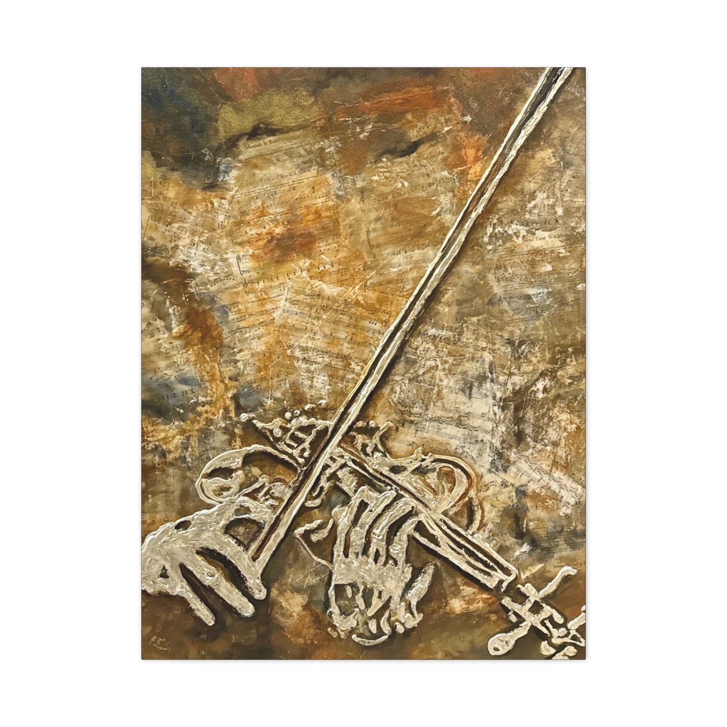 Matte Canvas, Stretched, 1.25", Voila Violin, Orchestra, Artwork, Soul Music Collection