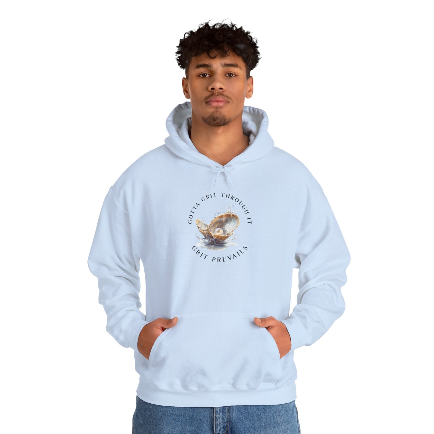 Unisex Heavy Blend™ Hooded Sweatshirt, Grit Prevails, Gotta Grit Through It Collection