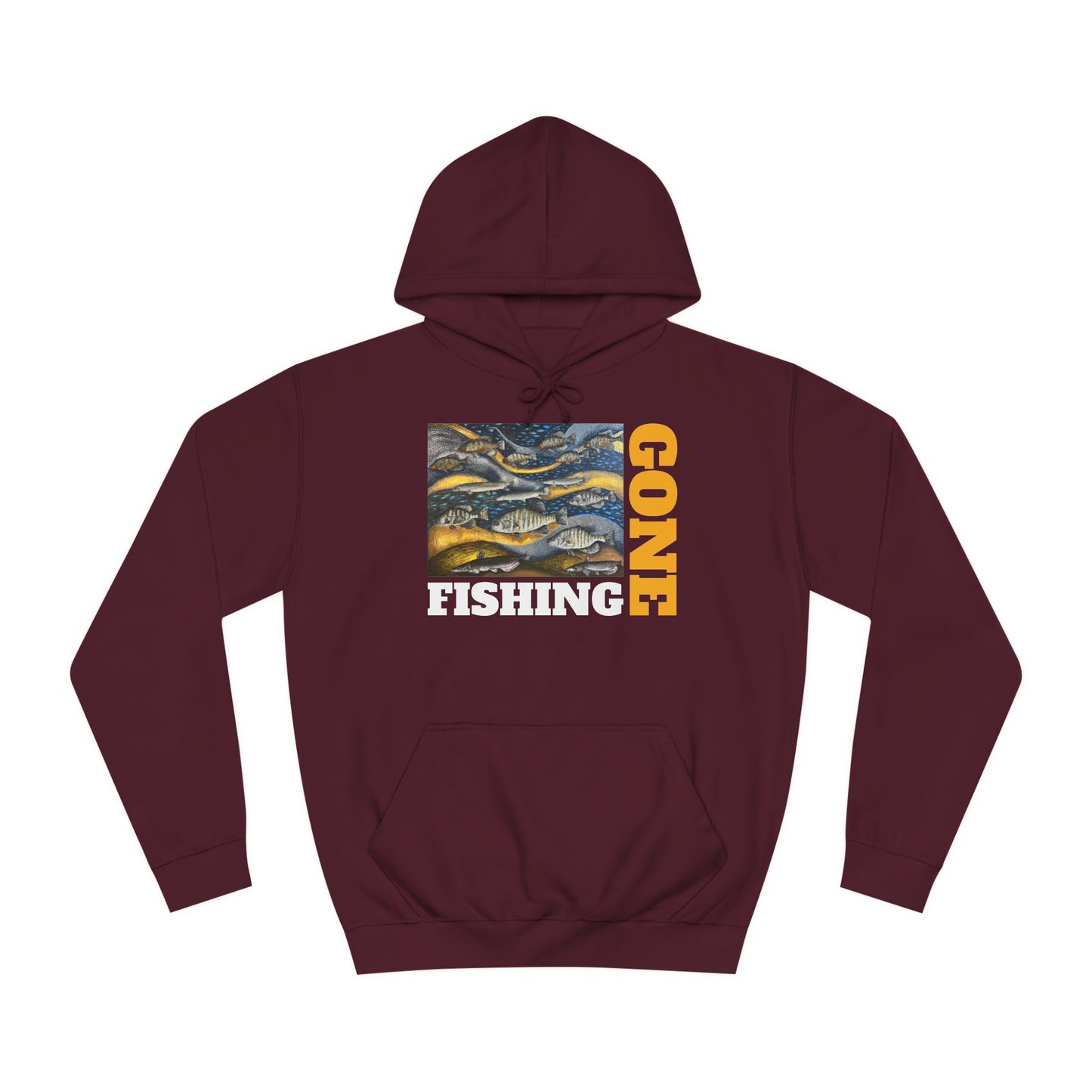 Unisex College Hoodie, Gone Fishing, FrediFreds Home Collection