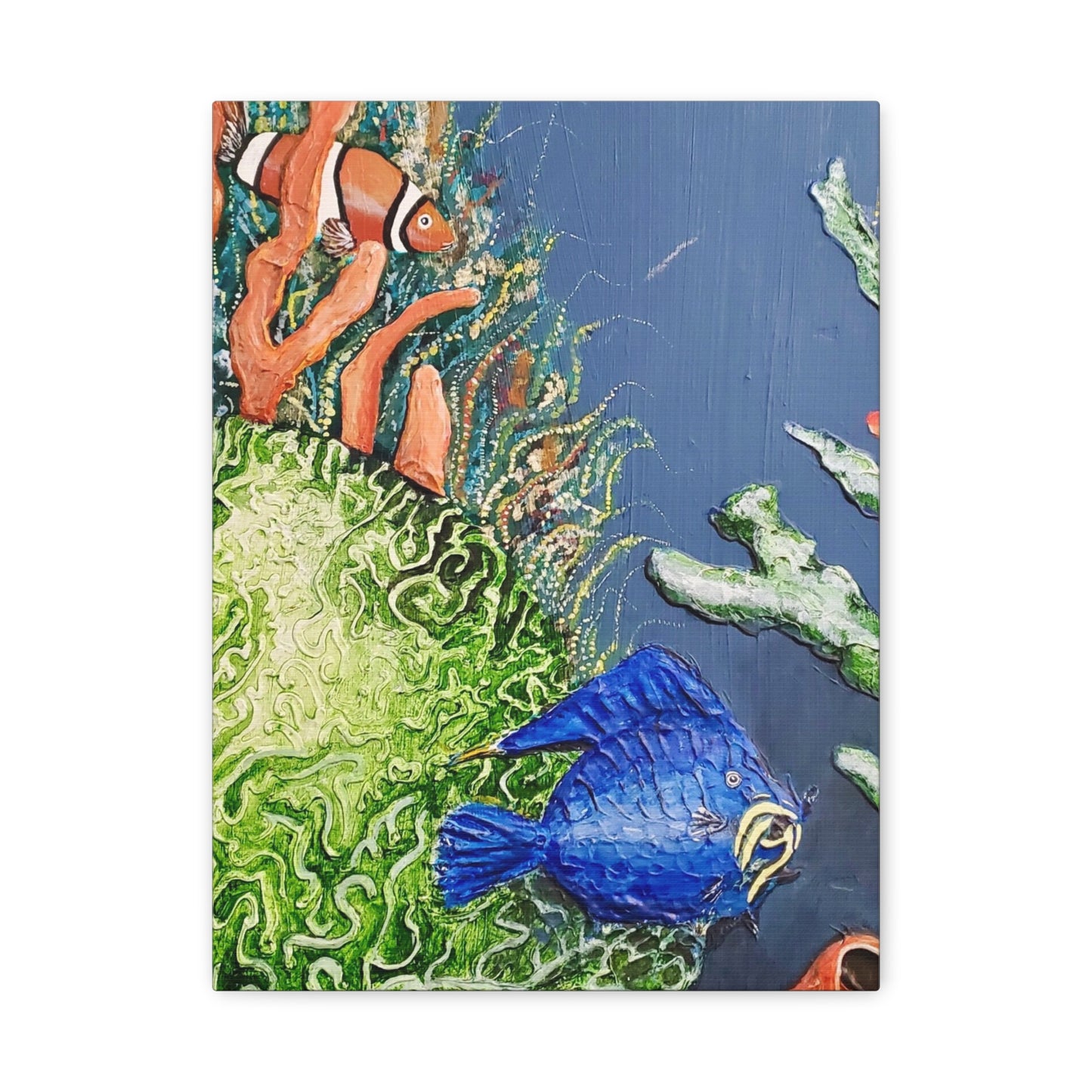Matte Canvas, Stretched, 1.25", Ocean Life, Artwork, Beachwalker Club Collection