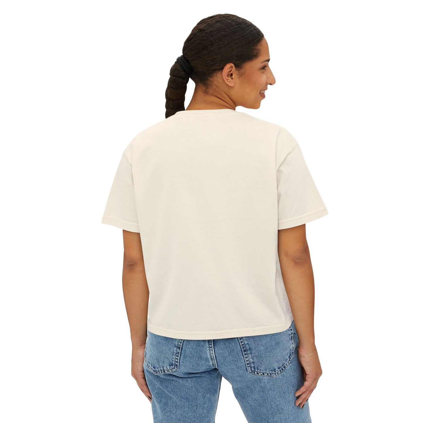 Women's Boxy Tee, Sunflowers, Fields, Nature, Pollinator, Artsy, FrediFred Home Collection