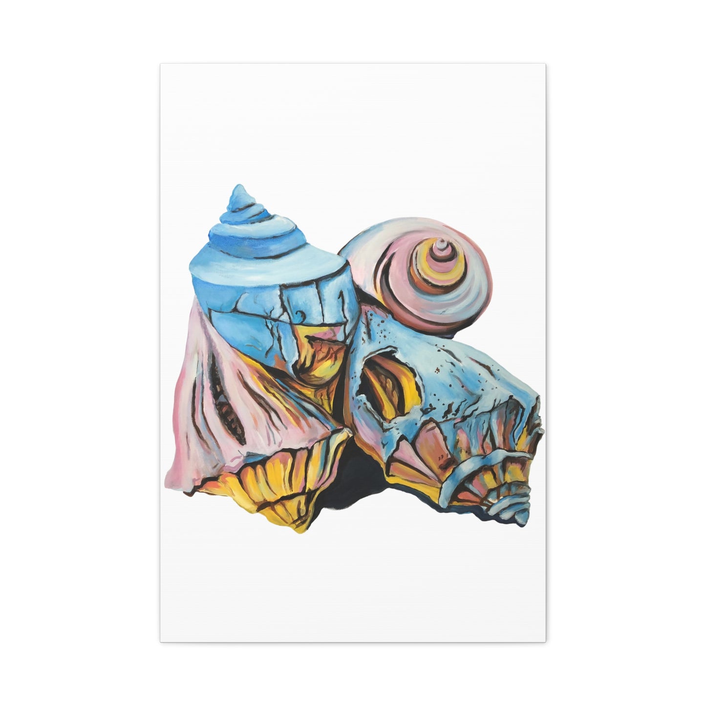 Canvas Gallery Wraps, Artsy Beach Shells, Beachwalker Club Collection