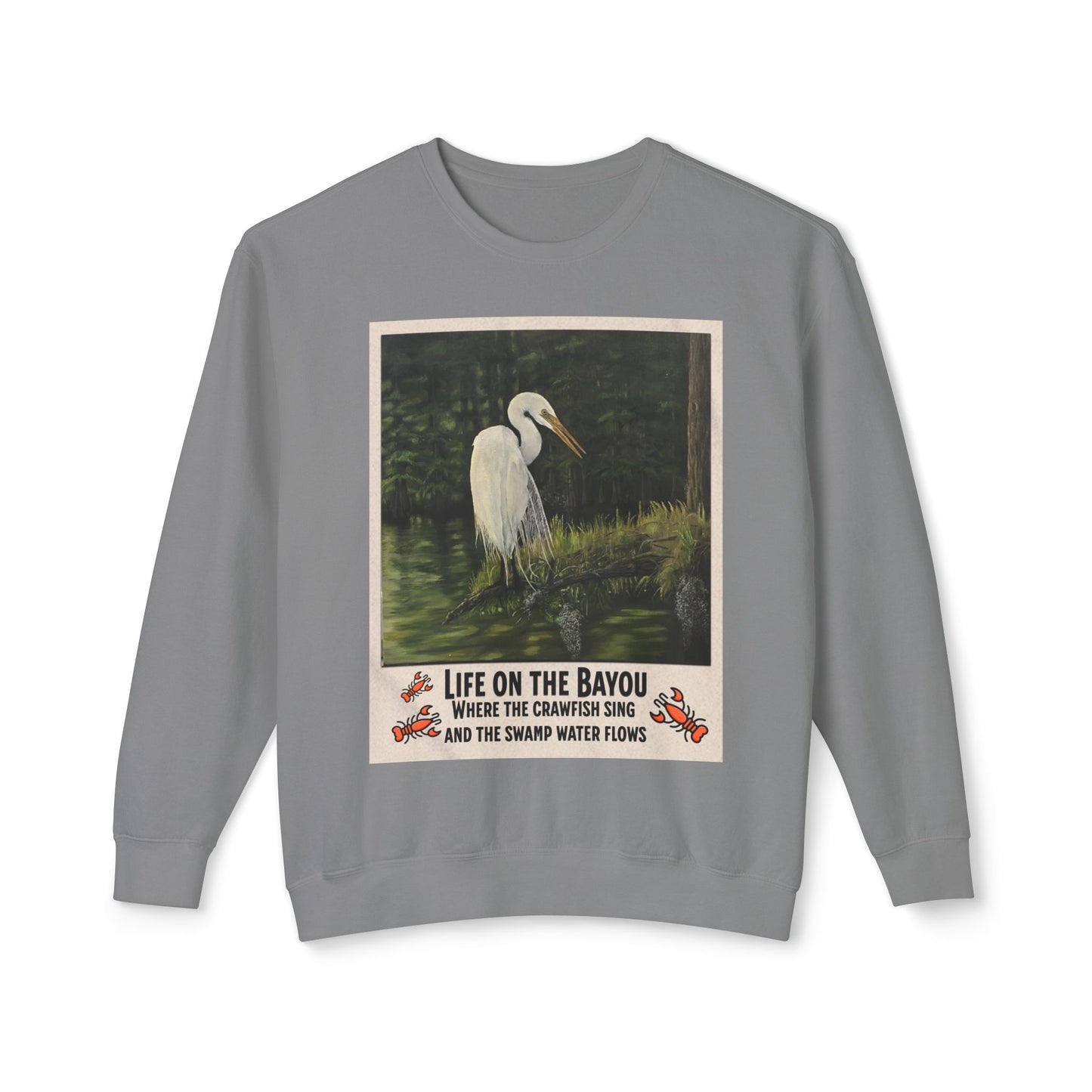 Unisex Lightweight Crewneck Sweatshirt, Life on the Bayou