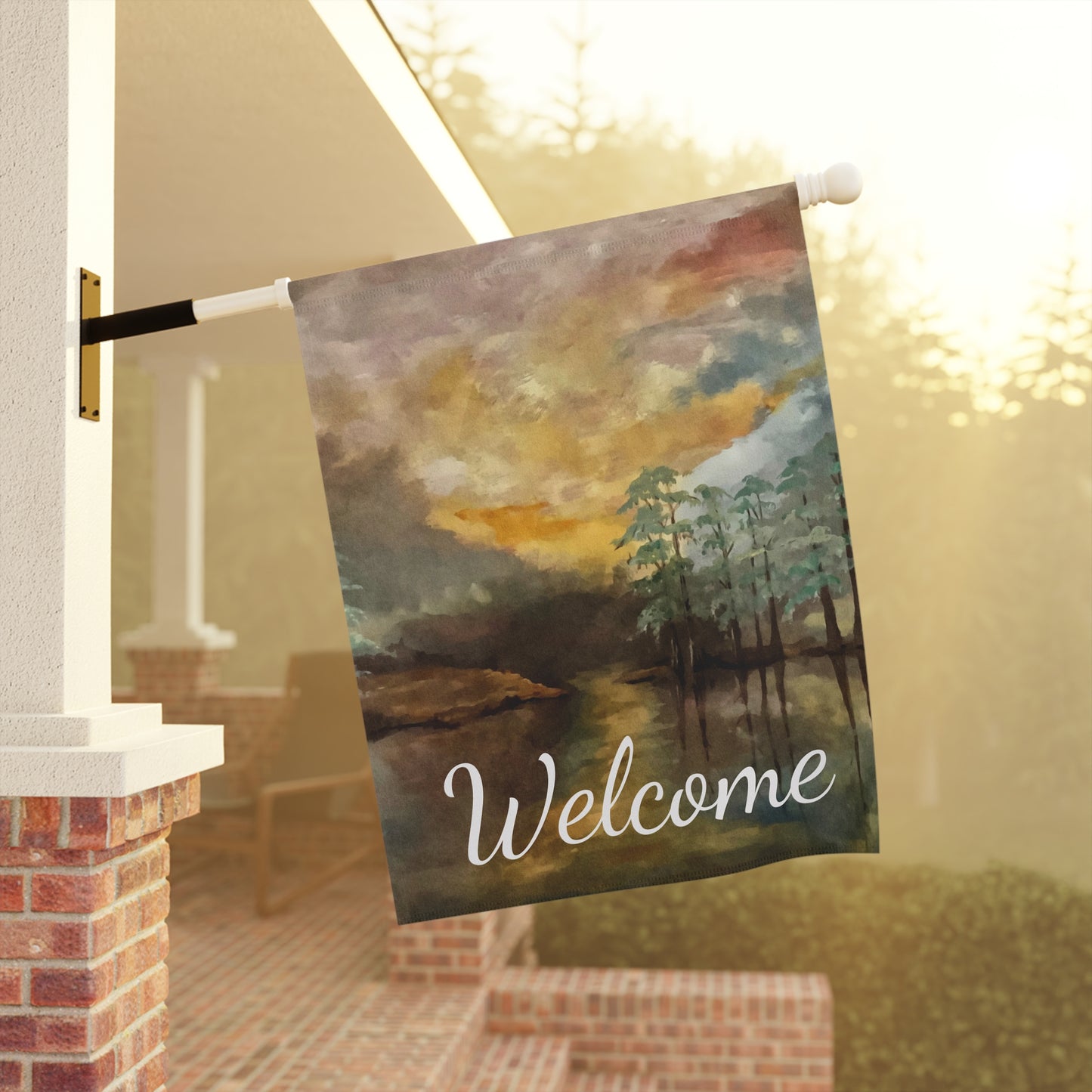 Garden & House Banner, Moon Lake, FrediFreds Home Collection