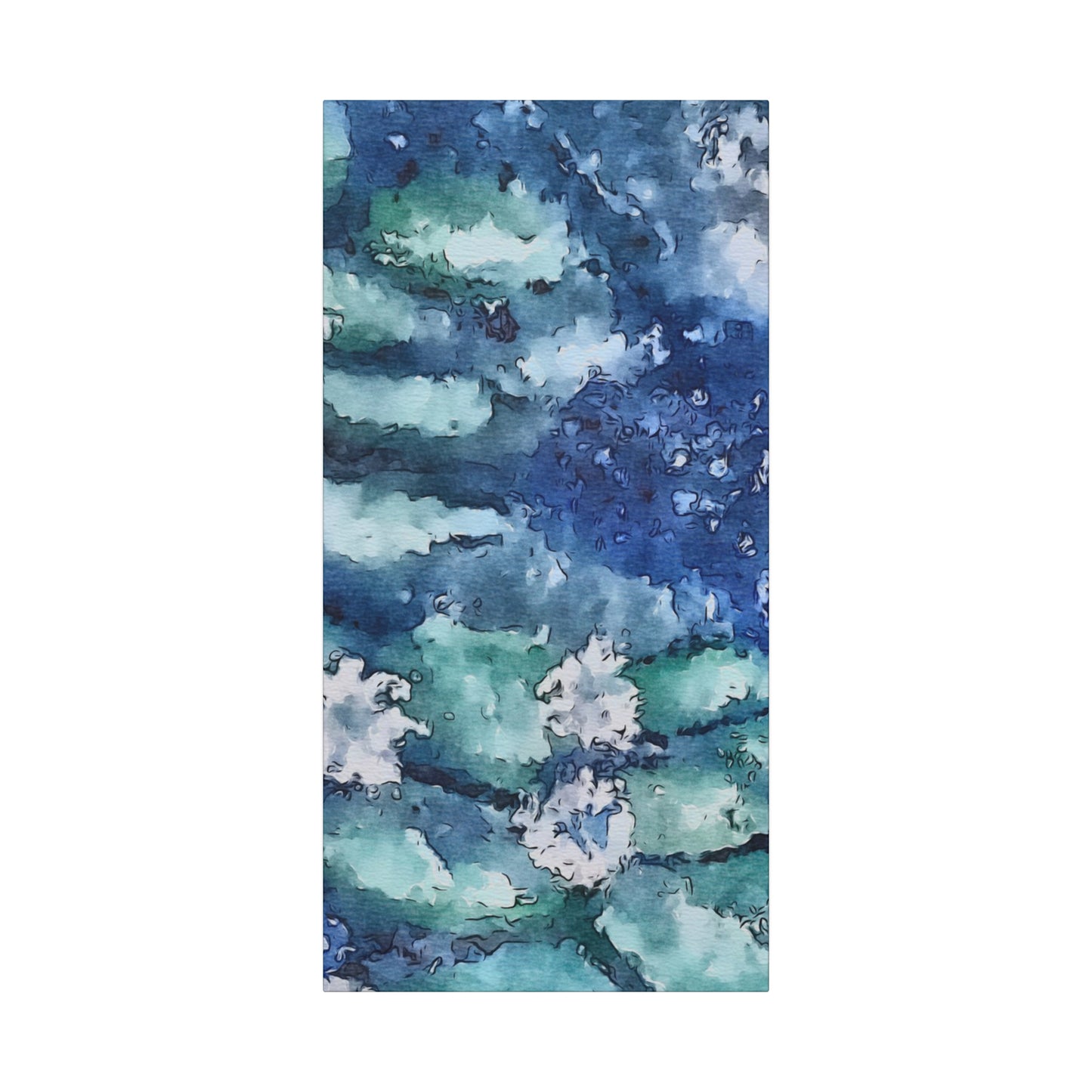 Matte Canvas, Stretched, 1.25", Water Lilies, Abstract, FrediFreds Home Collection