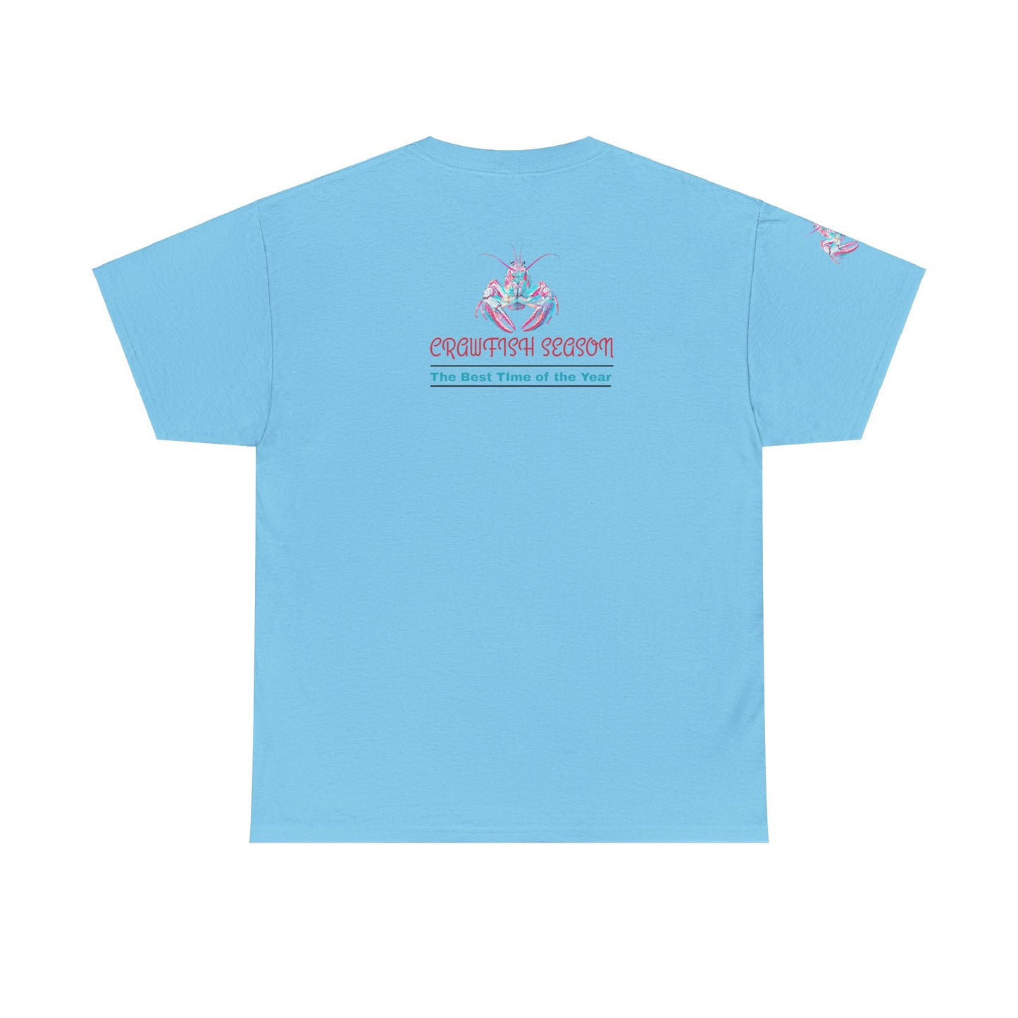 Unisex Heavy Cotton Tee, Abstract Girly Girl's Crawfish Season, Life on the Bayou Collection